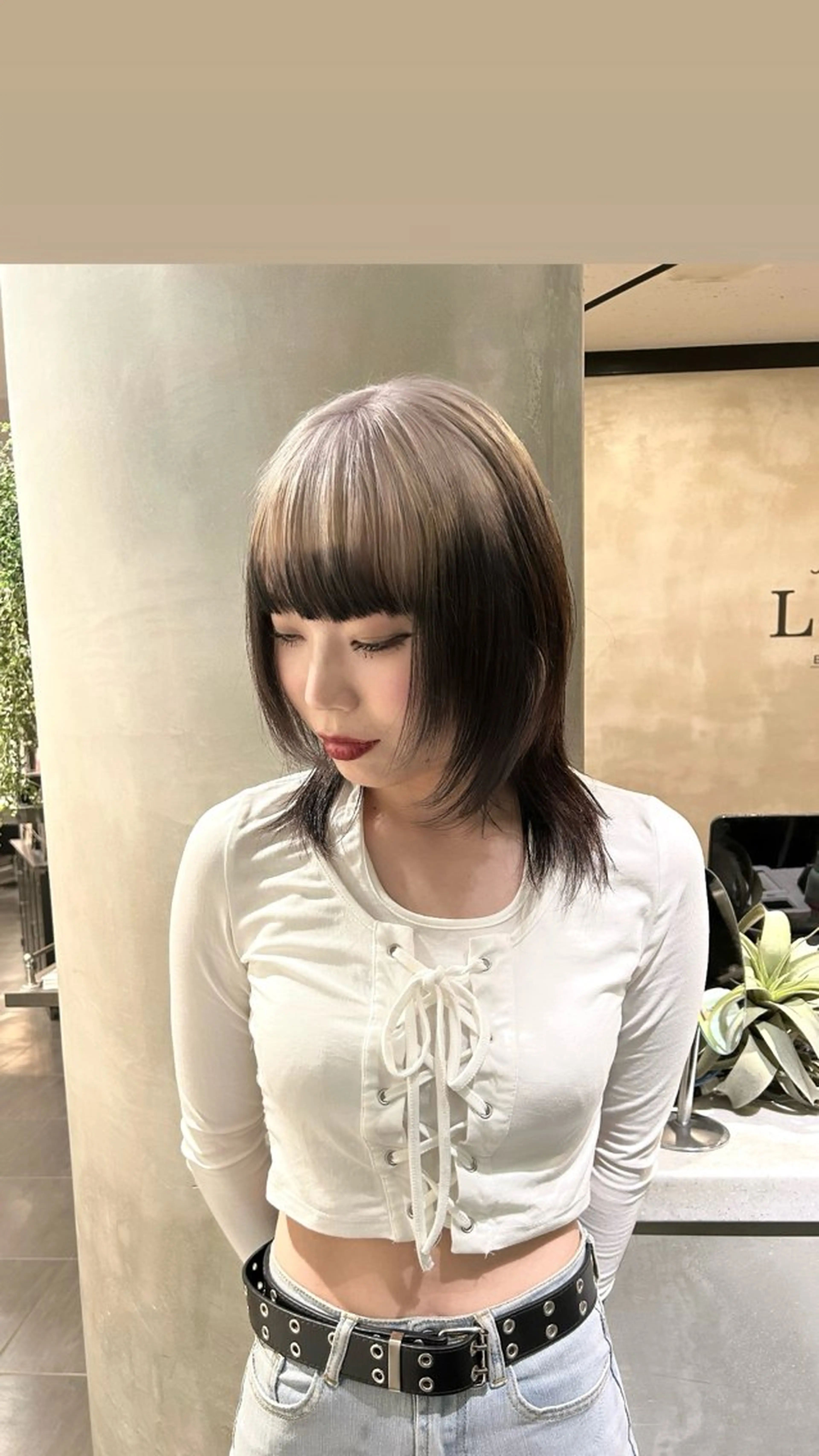 セミロング カラー カット ヘアカラー トリートメント タナカ カナ🫧のヘアスタイル