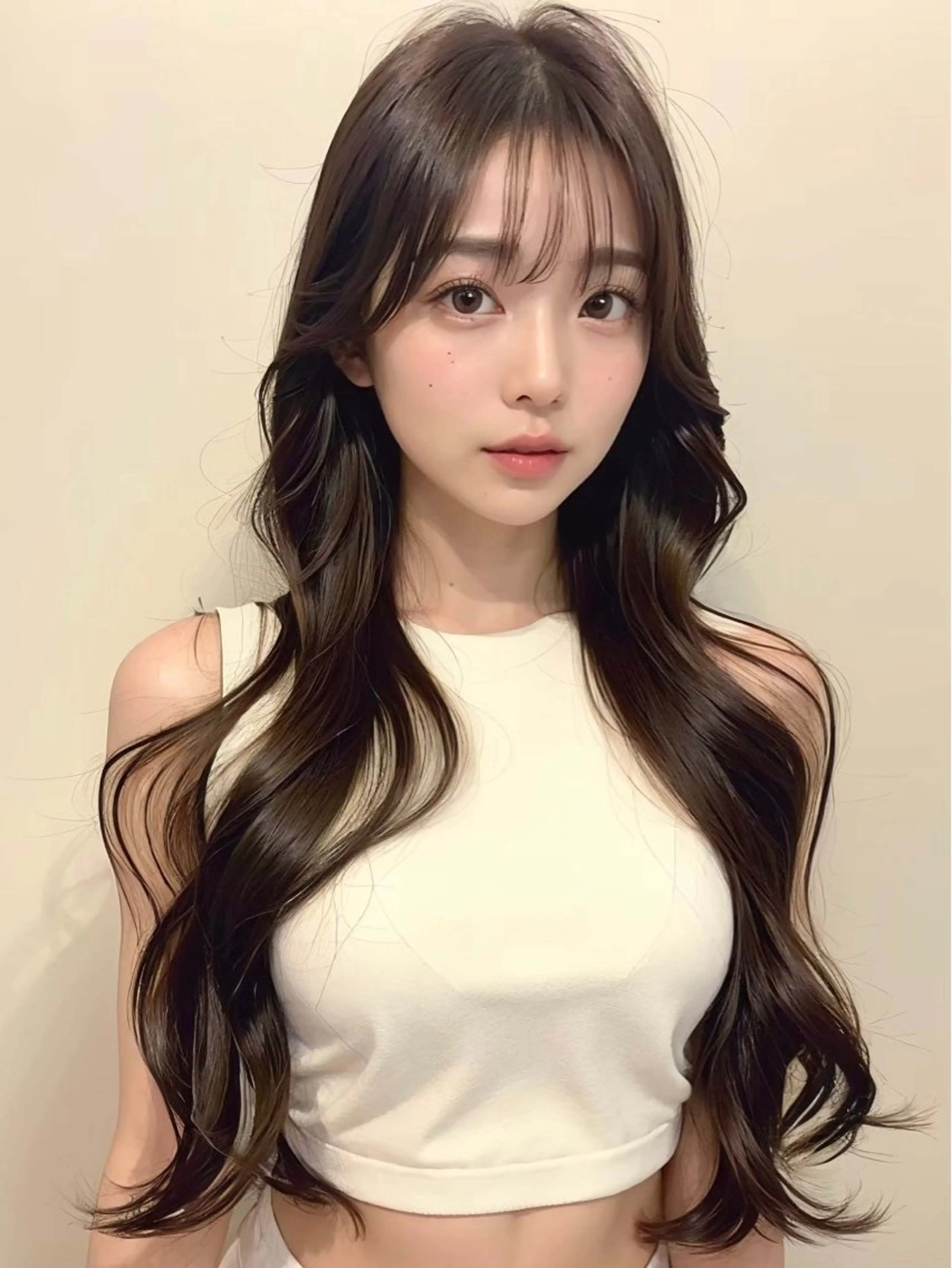 ロング カラー ブリーチ ダブルカラー インナーカラー ブリーチなしカラー 髪質改善 🩵髪質改善🩵 韓国ヘア🩵花澤みりのヘアスタイル