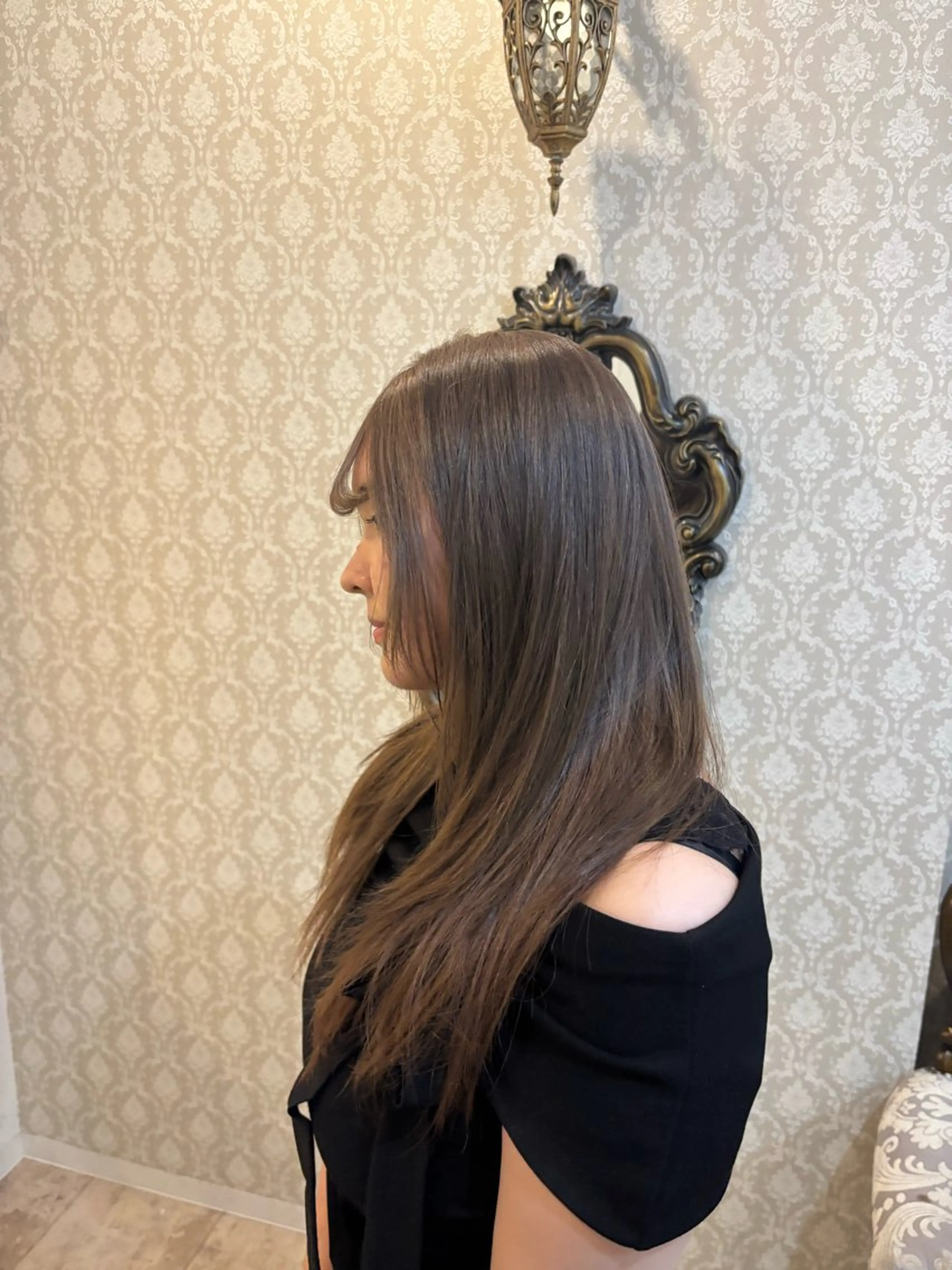 ロング カラー ブリーチ 透明感カラー グレージュ レイヤーカット 📍奈良/ 佐藤有哉のヘアスタイル