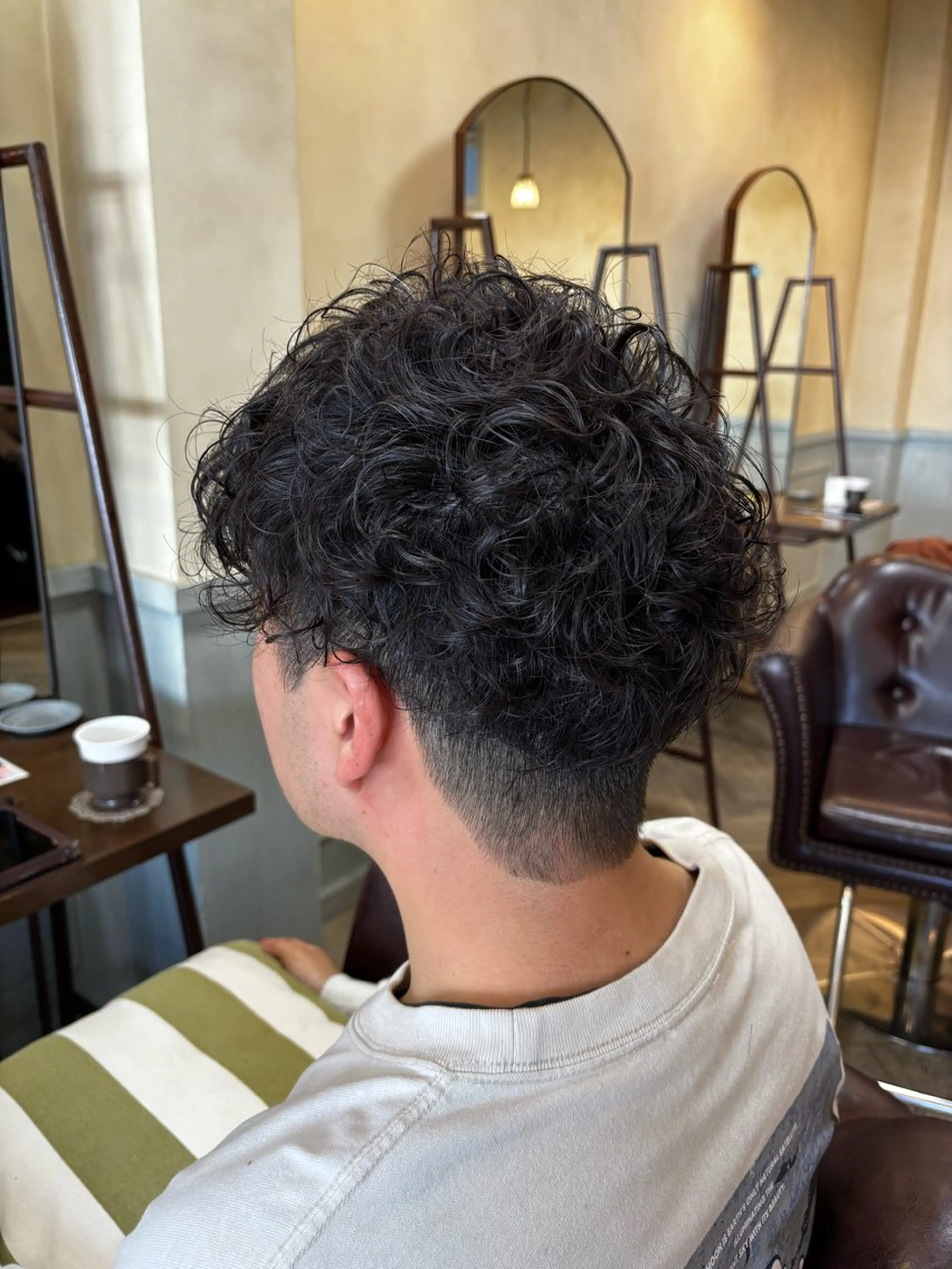 パーマ メンズ カット パーマ アオバ / ハイトーンカラーのヘアスタイル