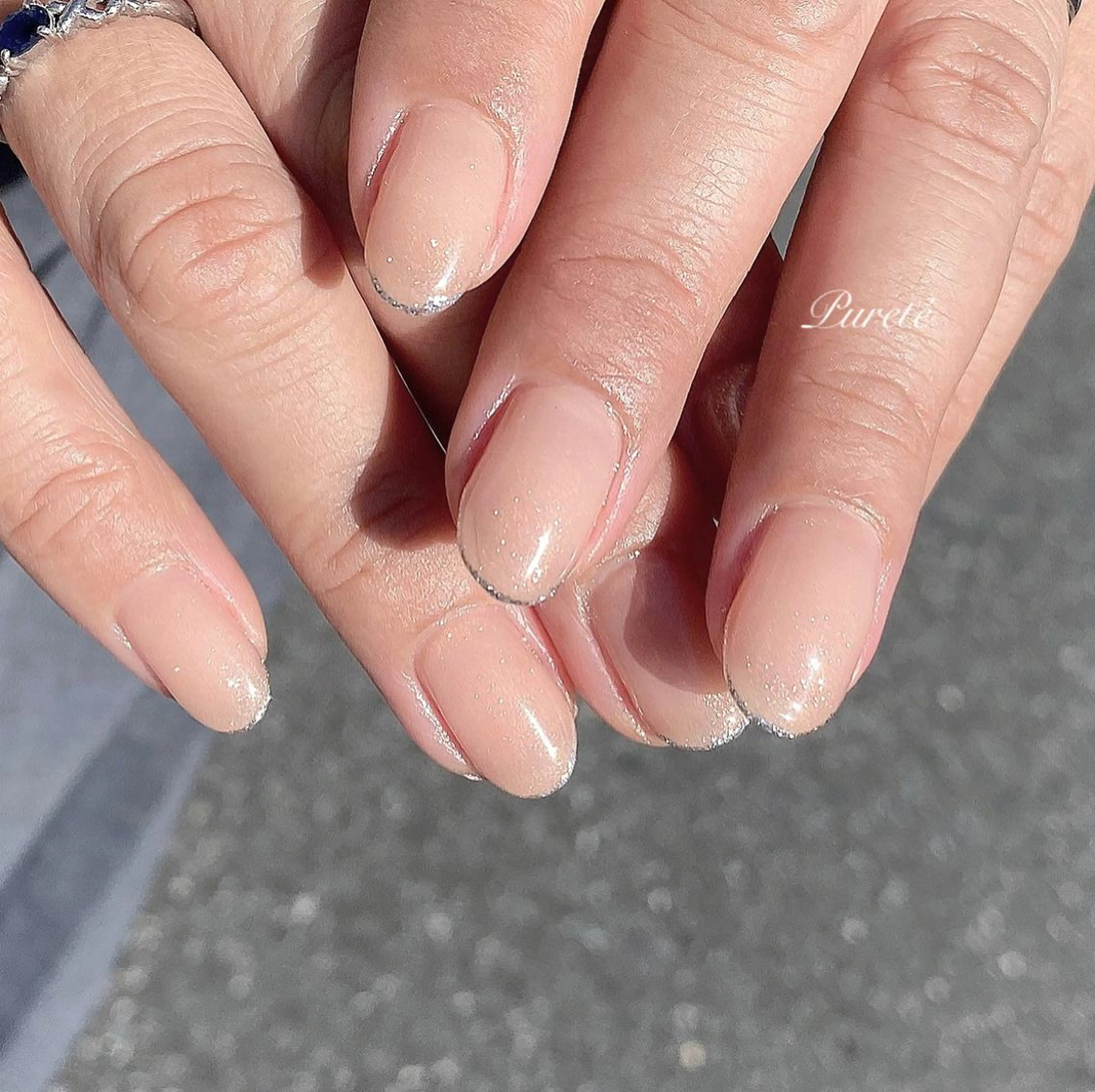 ネイル ラメ(グリッター) オフィスネイル nailsalon Puretéのネイルデザイン