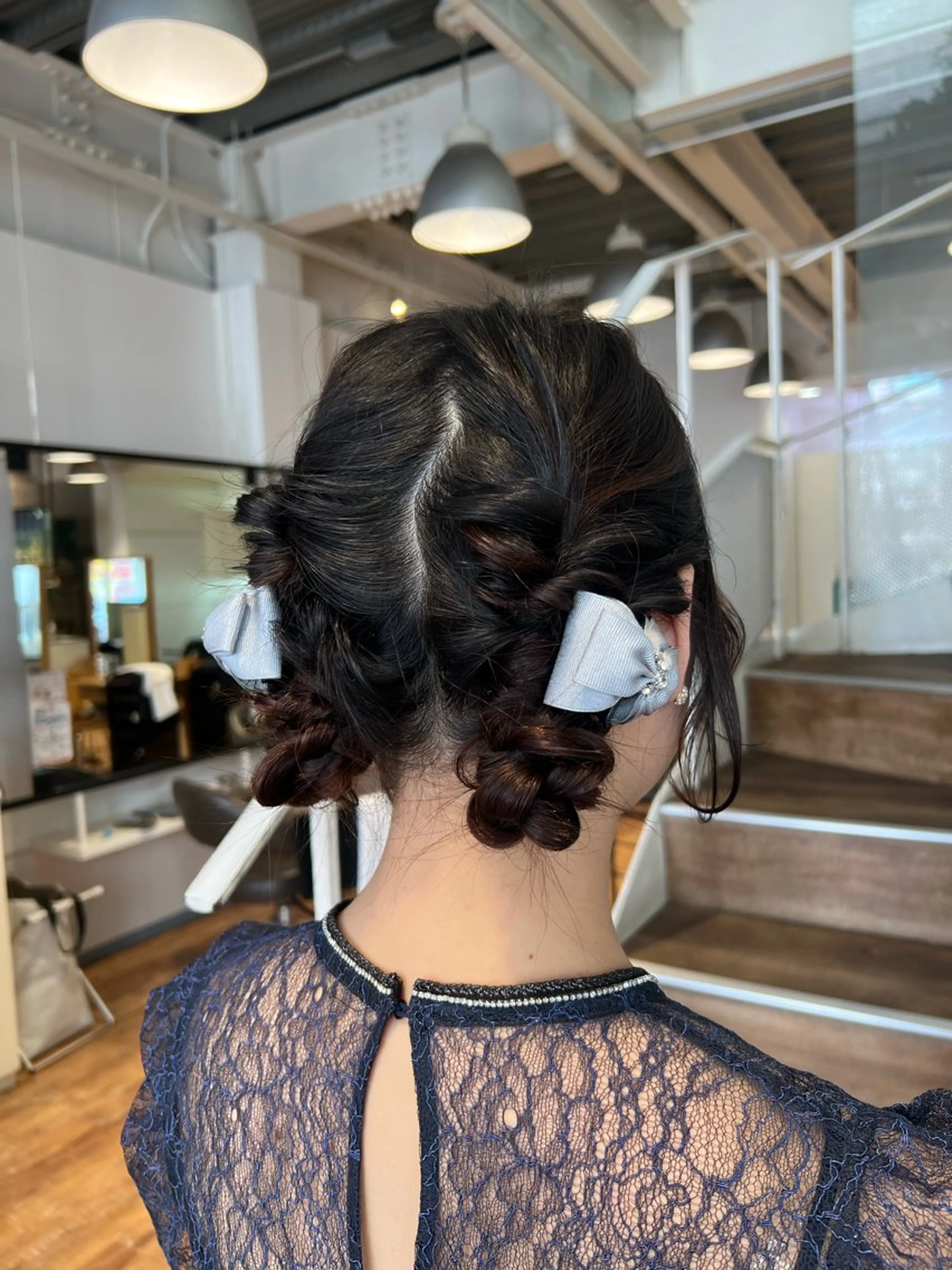 ヘアアレンジ お団子ヘア ヘアセット インナーカラー♡ Nanakoのヘアスタイル