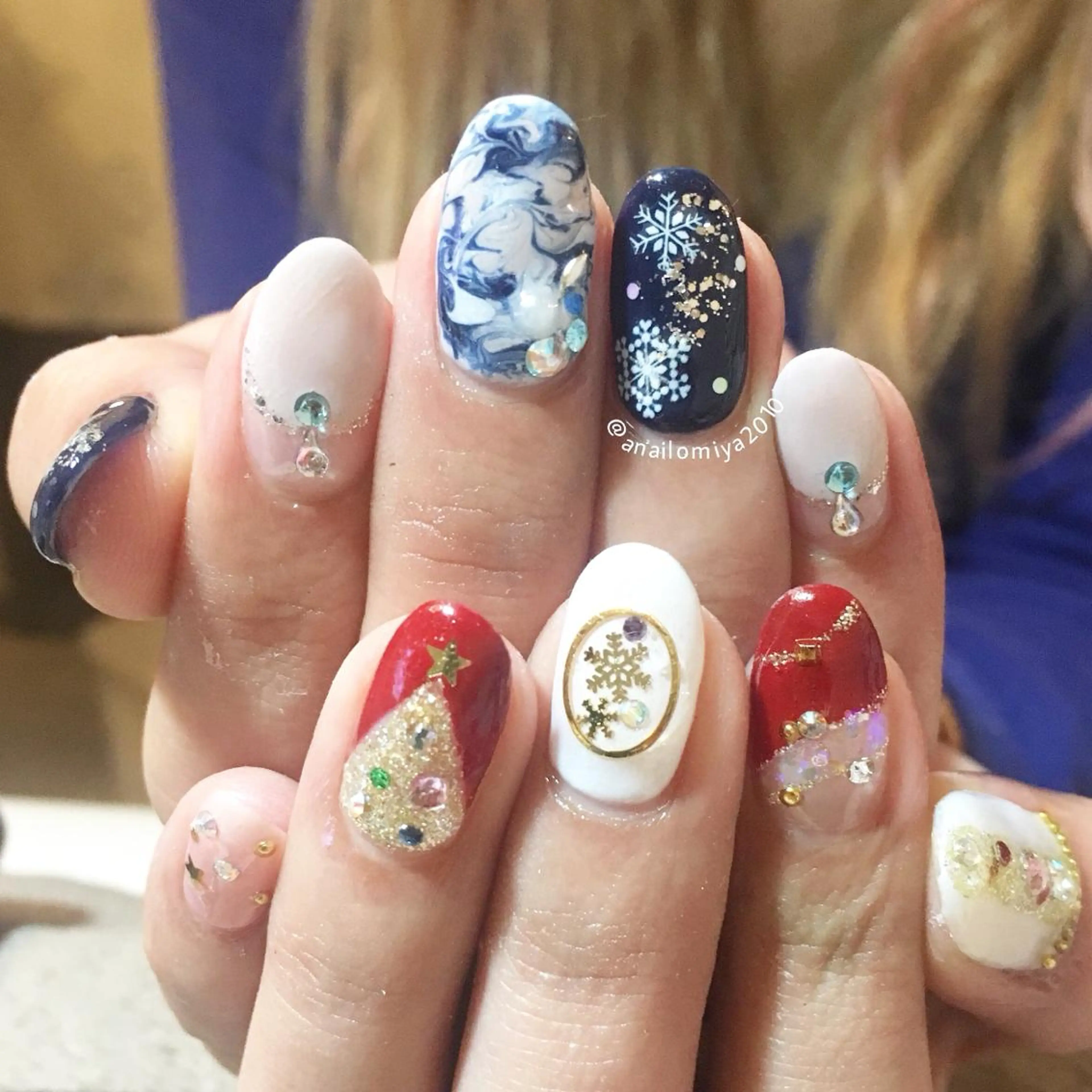 ネイル ハンドネイル 星 亜也加のネイルデザイン