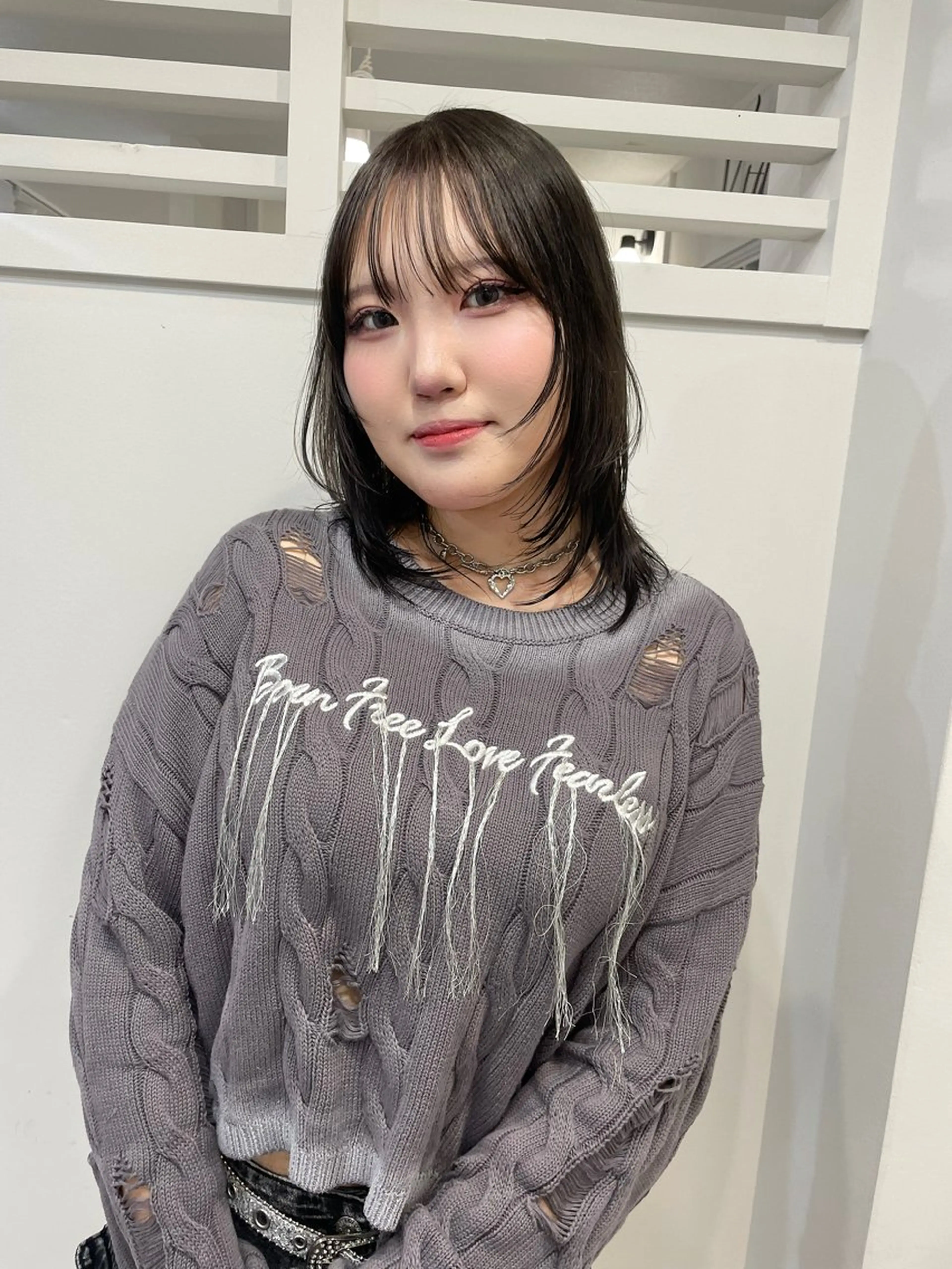 ミディアム カラー レイヤーカット ダブルカラーVia/ airi♡のヘアスタイル