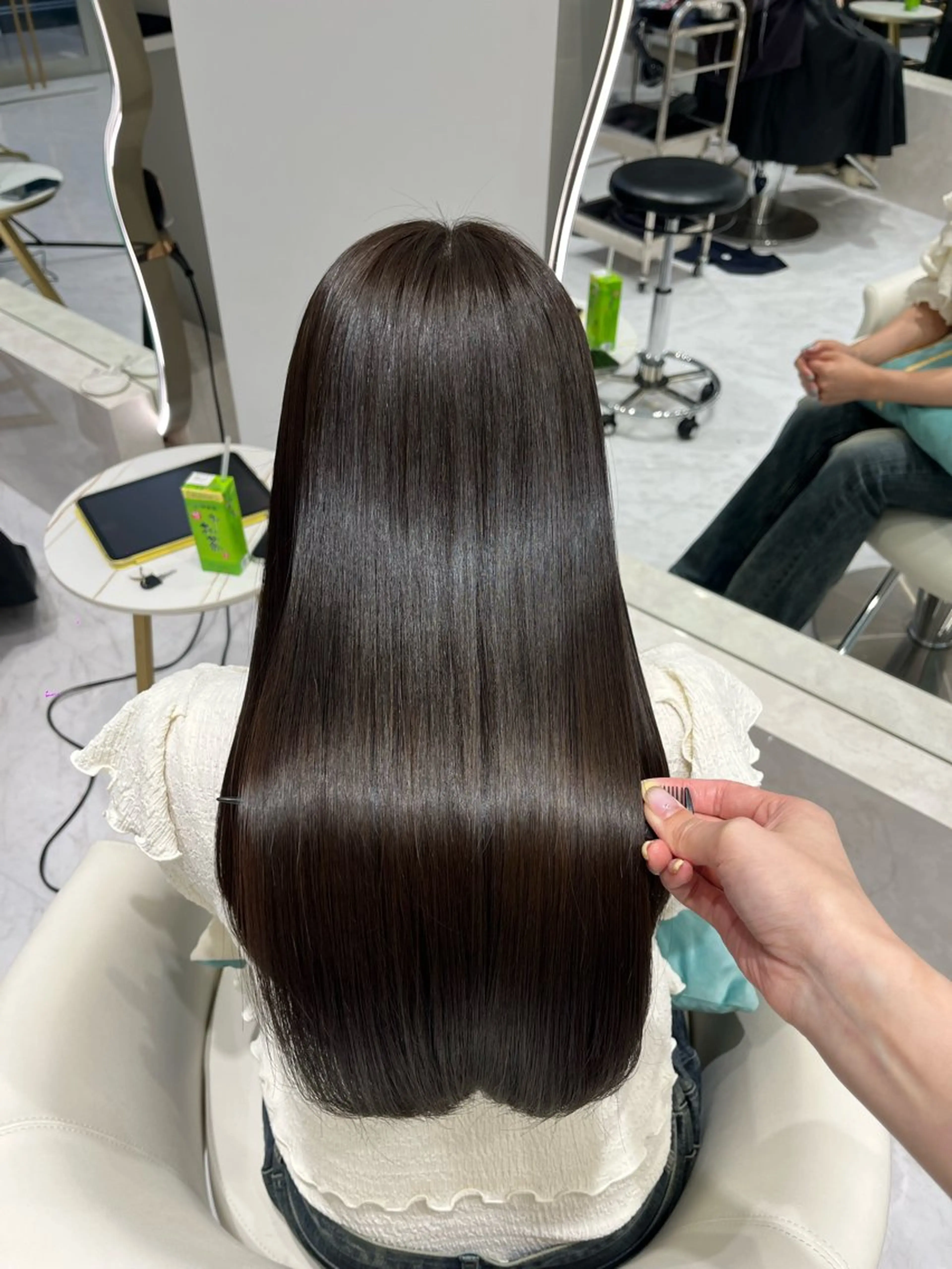 ロング カラー カット ヘアカラー トリートメント 名駅/大人韓国ヘア 艶カラー/Rihoのヘアスタイル