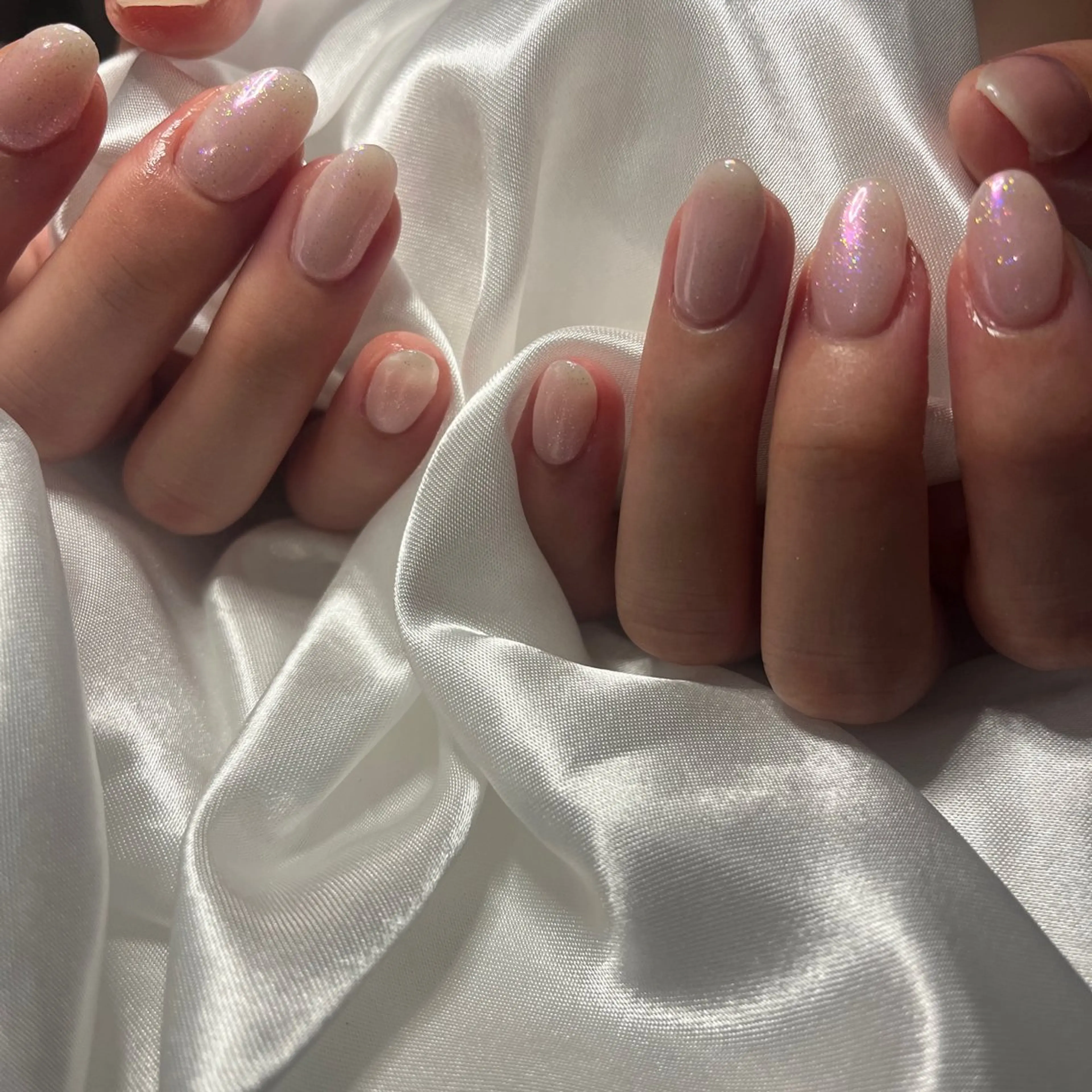 ネイル ジェルネイル ワンカラーネイル パラジェル 冬ネイル ハンドネイル nail slow.のネイルデザイン