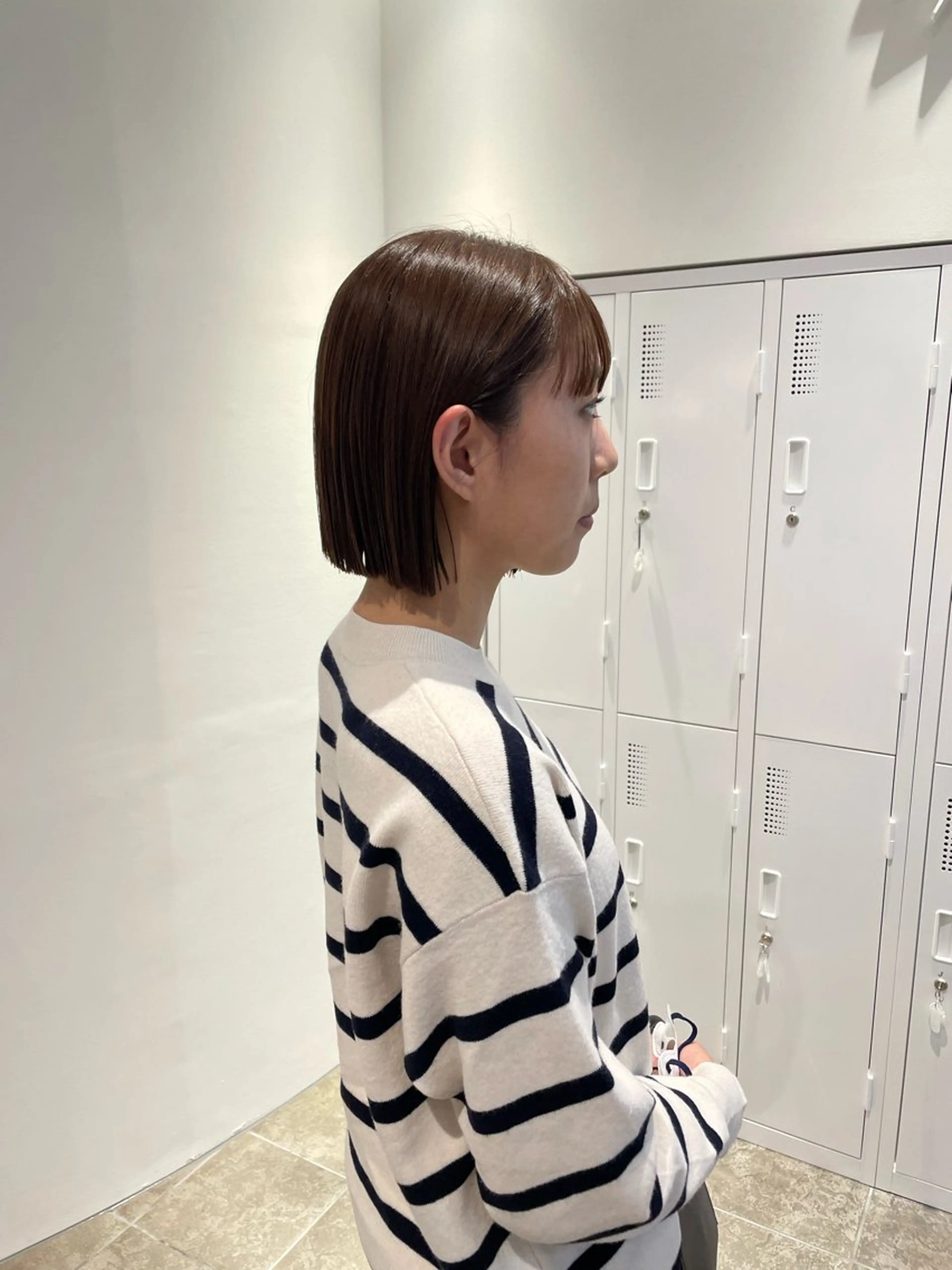 ミディアム カラー ボブ ヘアカラー hair'sBEAU LiEn所属・山本 愛永のヘアスタイル