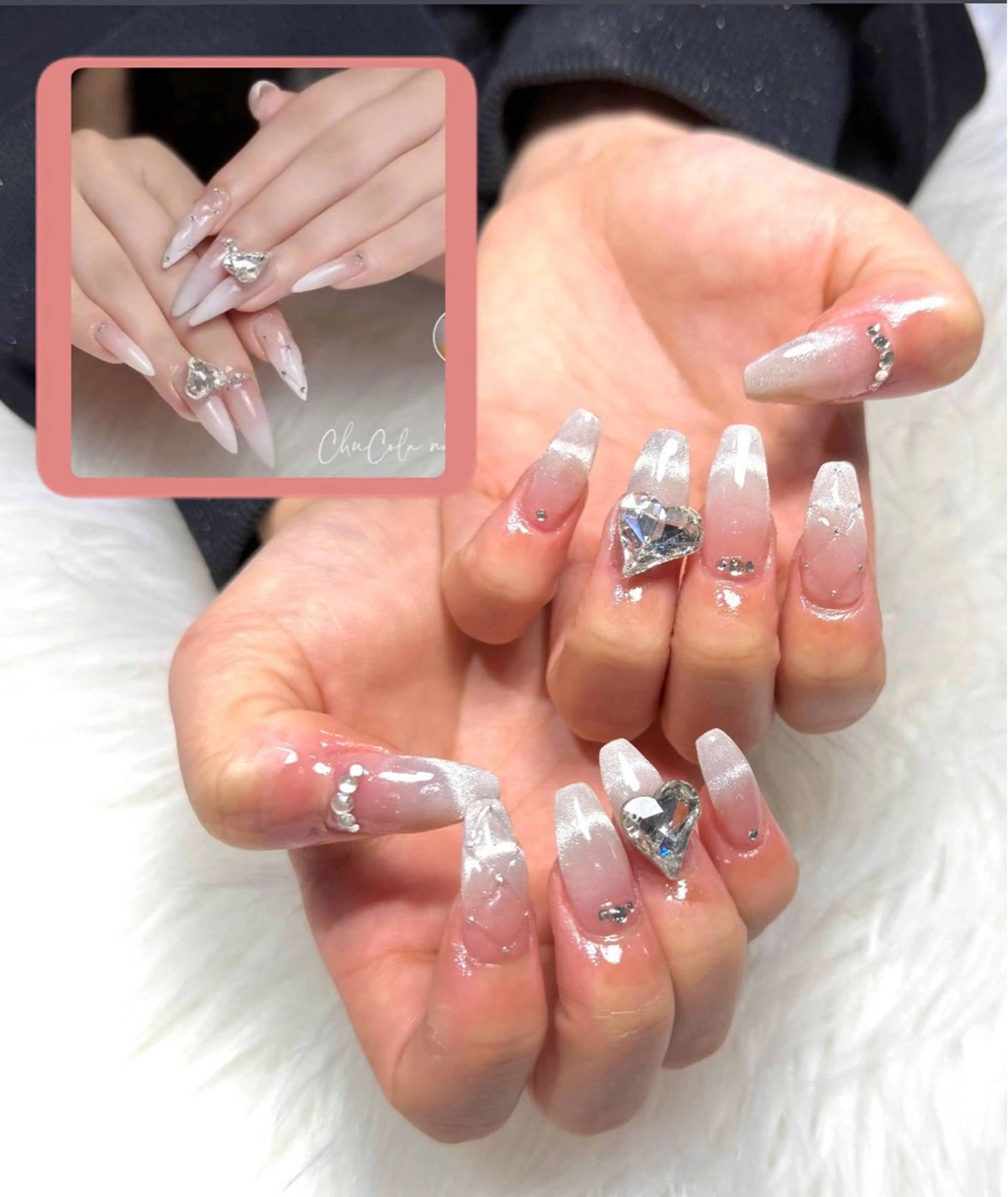 ネイル フレンチネイル マグネットネイル マグネットフレンチ ハンドネイル ツメイク船橋店🍓 Kurea🤍のネイルデザイン