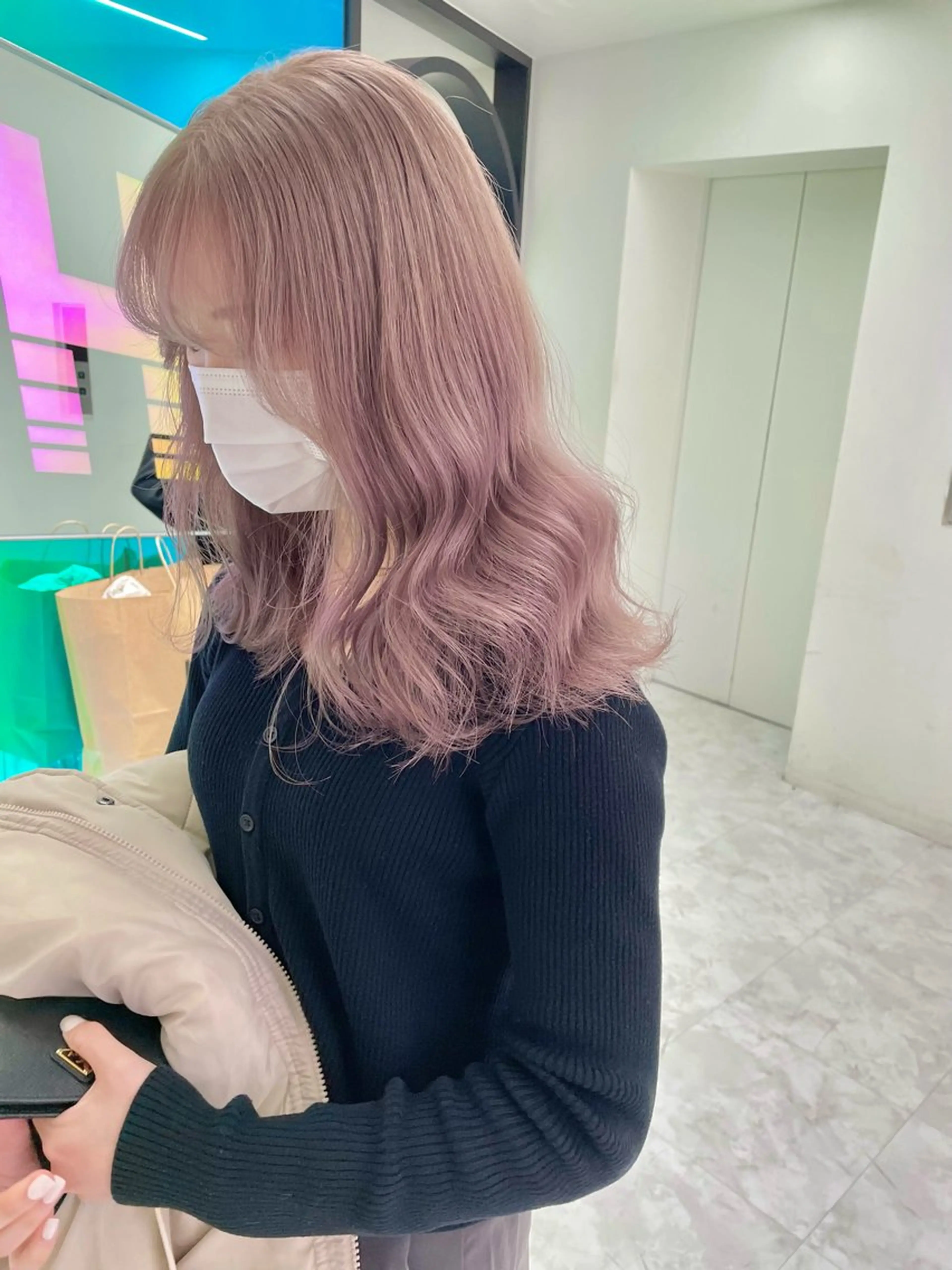 ロング カラー ヘアアレンジ ヘアカラー トリートメント ヘッドスパ ヘアセット ハイトーン艶カラー 🤍ゆうひのヘアスタイル