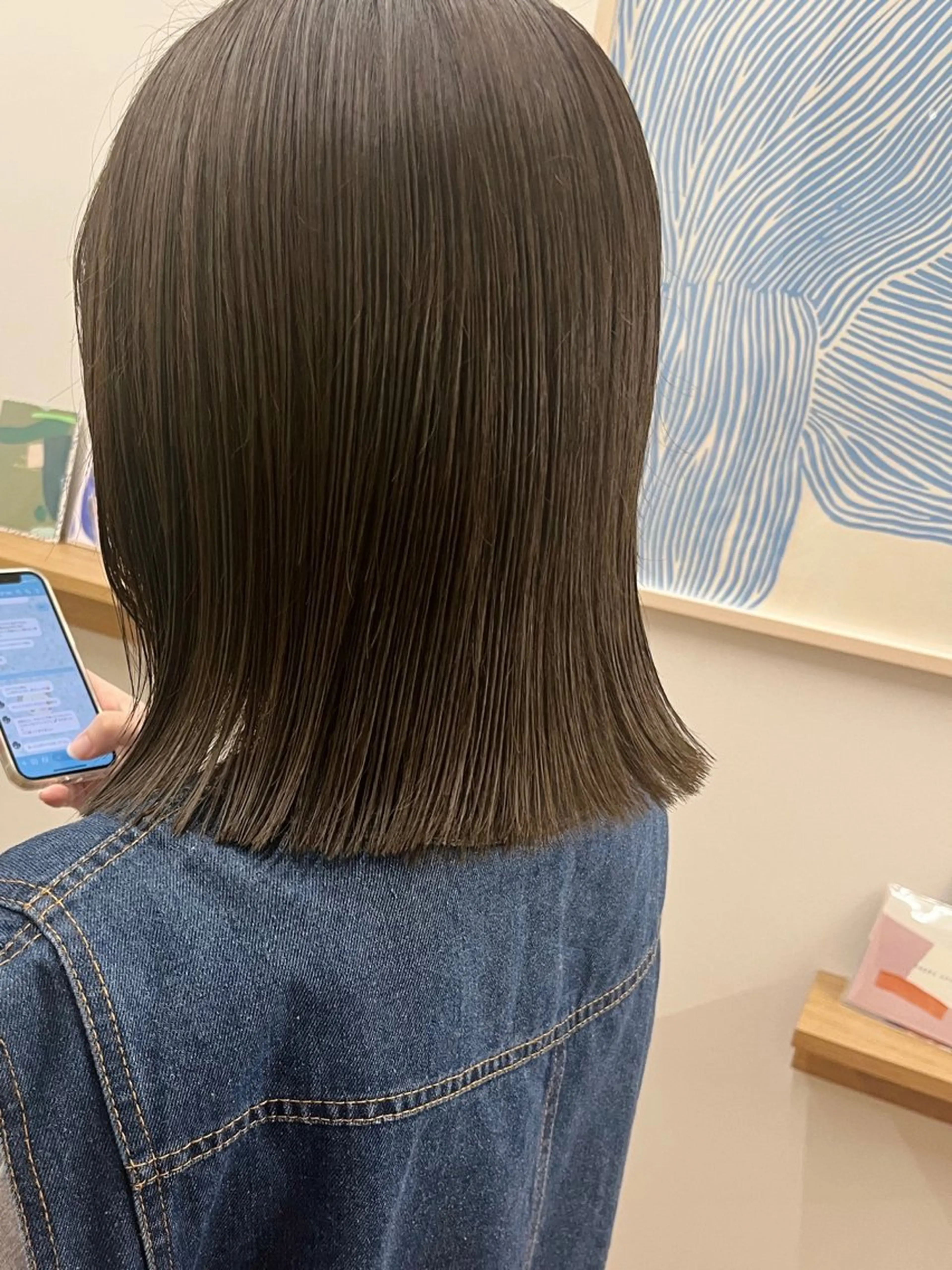 ミディアム ヘアカラー トリートメント 西山 紗耶香🪽 透明感カラー/ボブのヘアスタイル