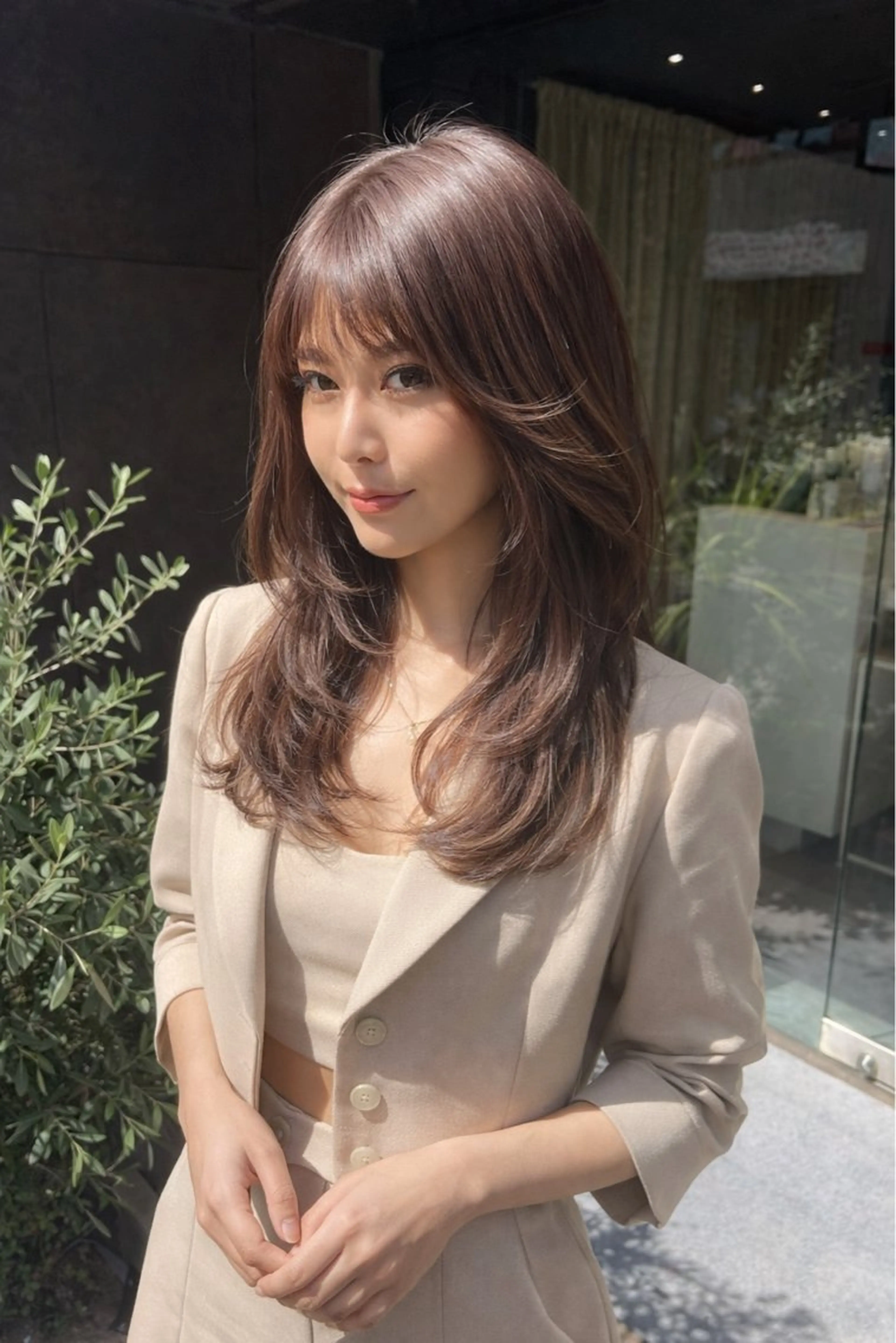 カラー 美髪矯正/髪質改善 /透明感ある艶カラーのヘアスタイル