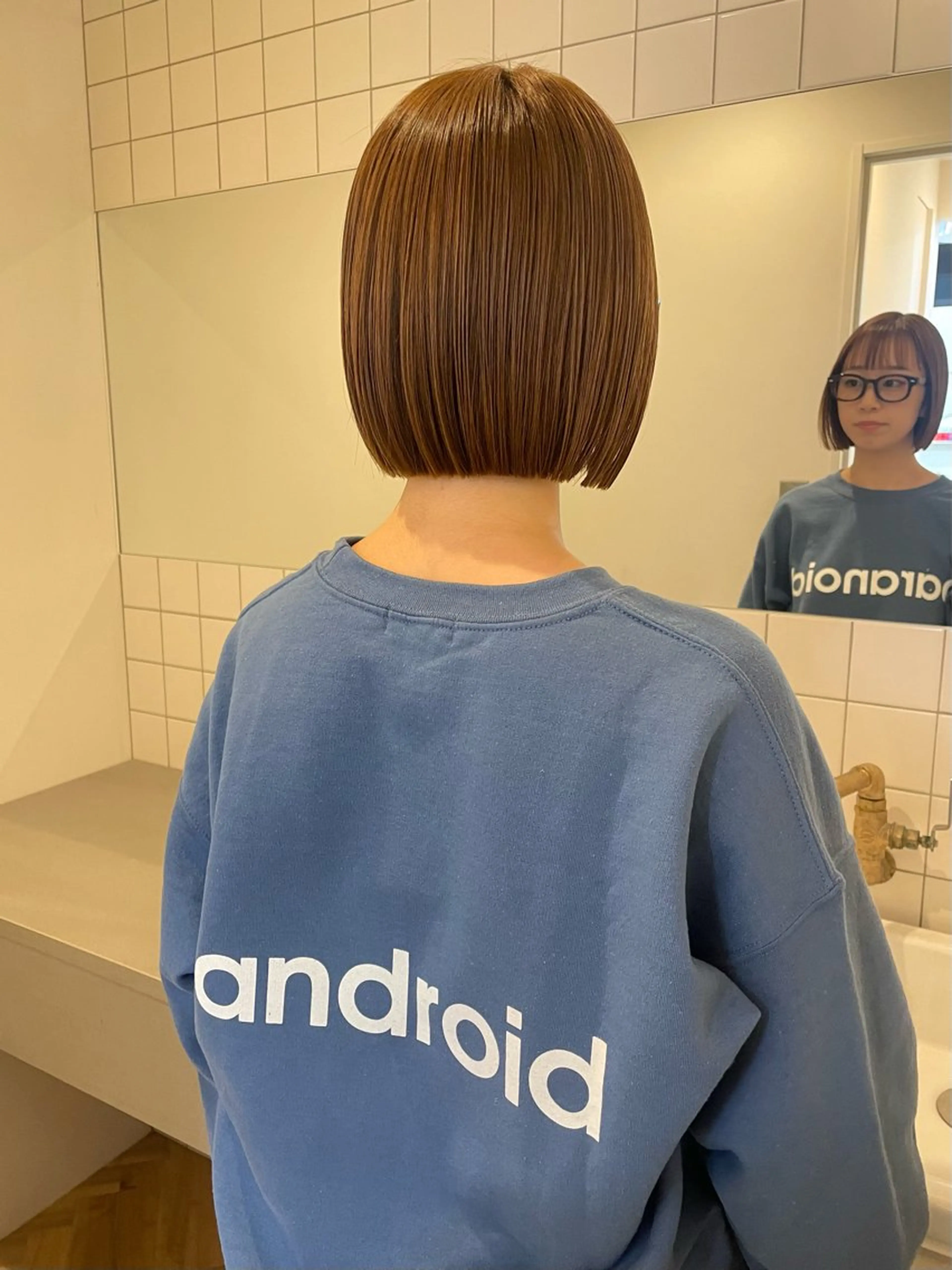 ミディアム ボブカットモデル/パ ーマ/harunaのヘアスタイル