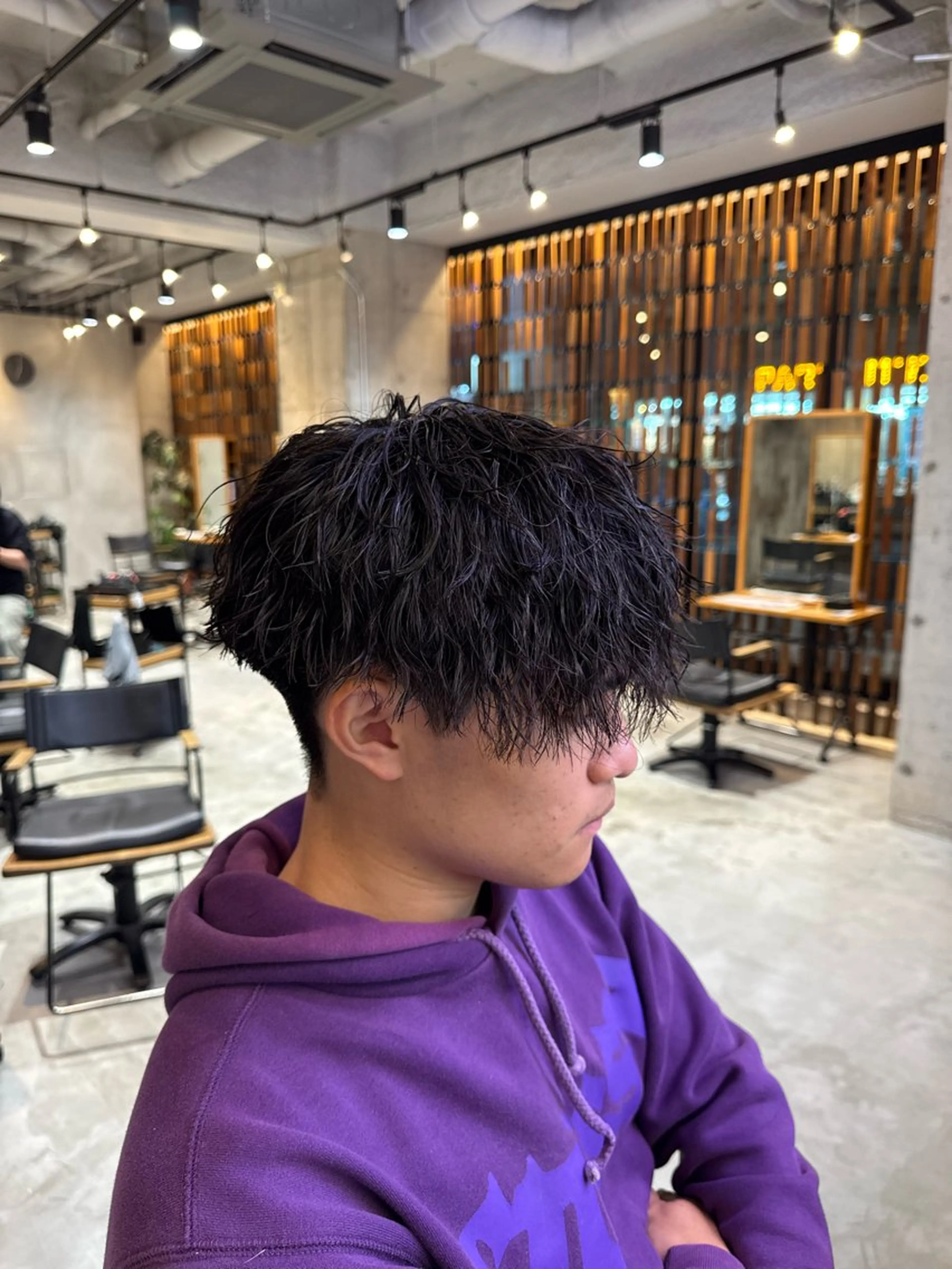 メンズ メンズパーマ カット パーマ 透明感カラー/ 艶カラー/将生のヘアスタイル