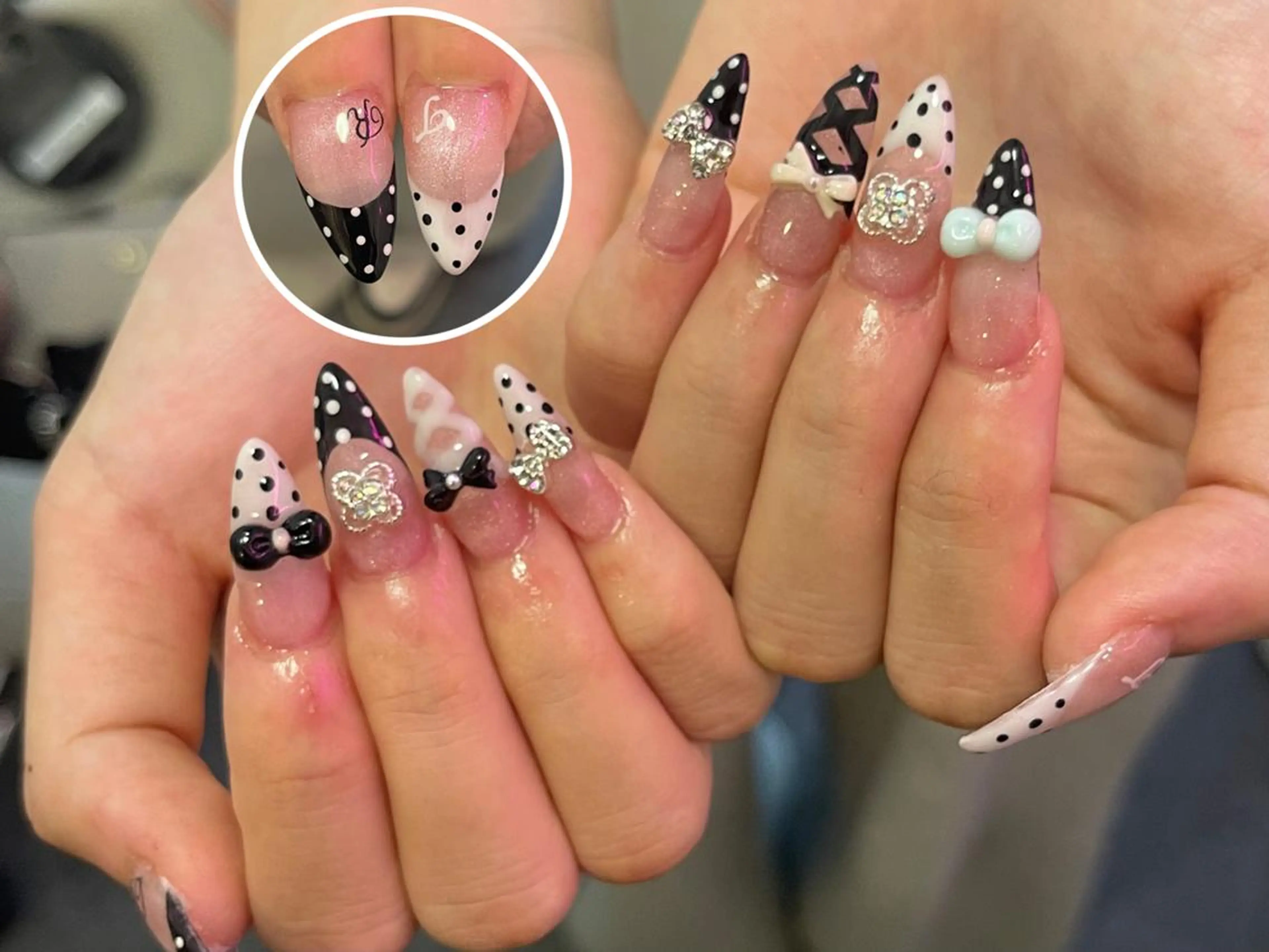 ネイル 長さ出し グラデーション 卒業式 キラキラネイル マグネットネイル Xuka Belle Nailのネイルデザイン