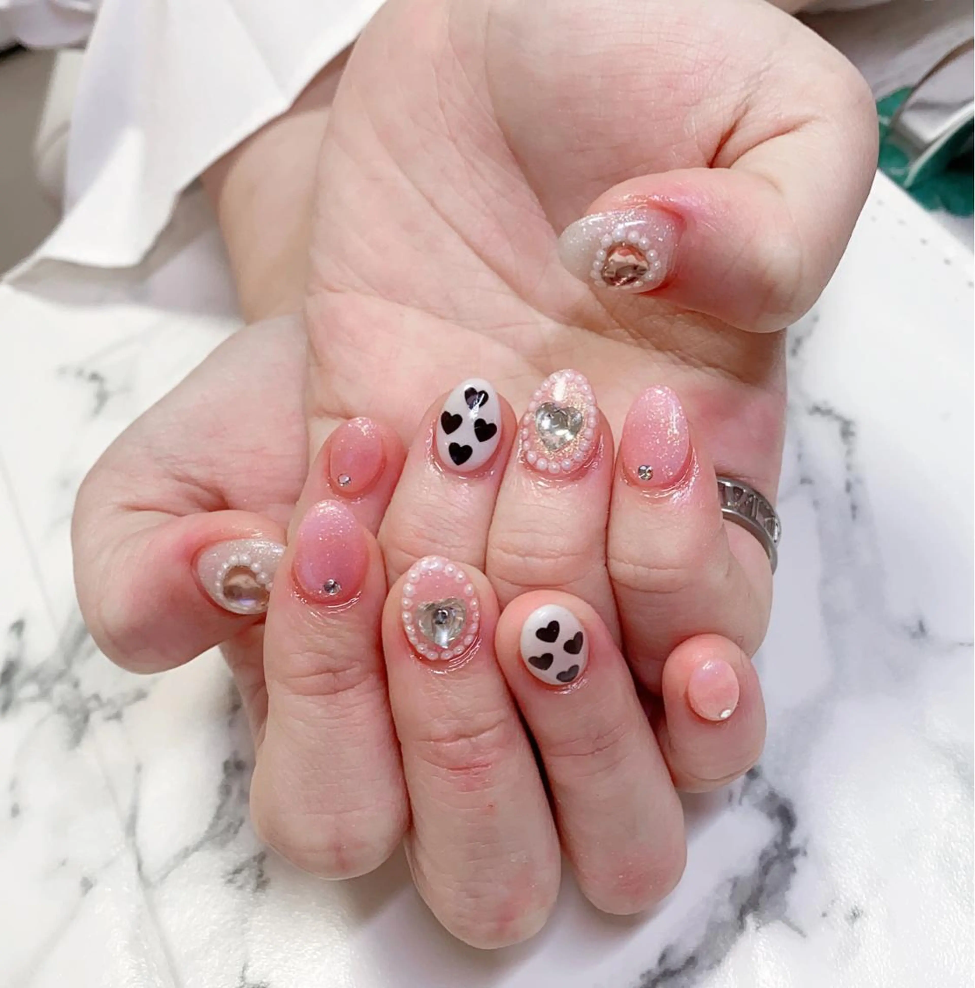 ロング カラー ネイル アートネイル 長さ出し Q Free nailsのネイルデザイン