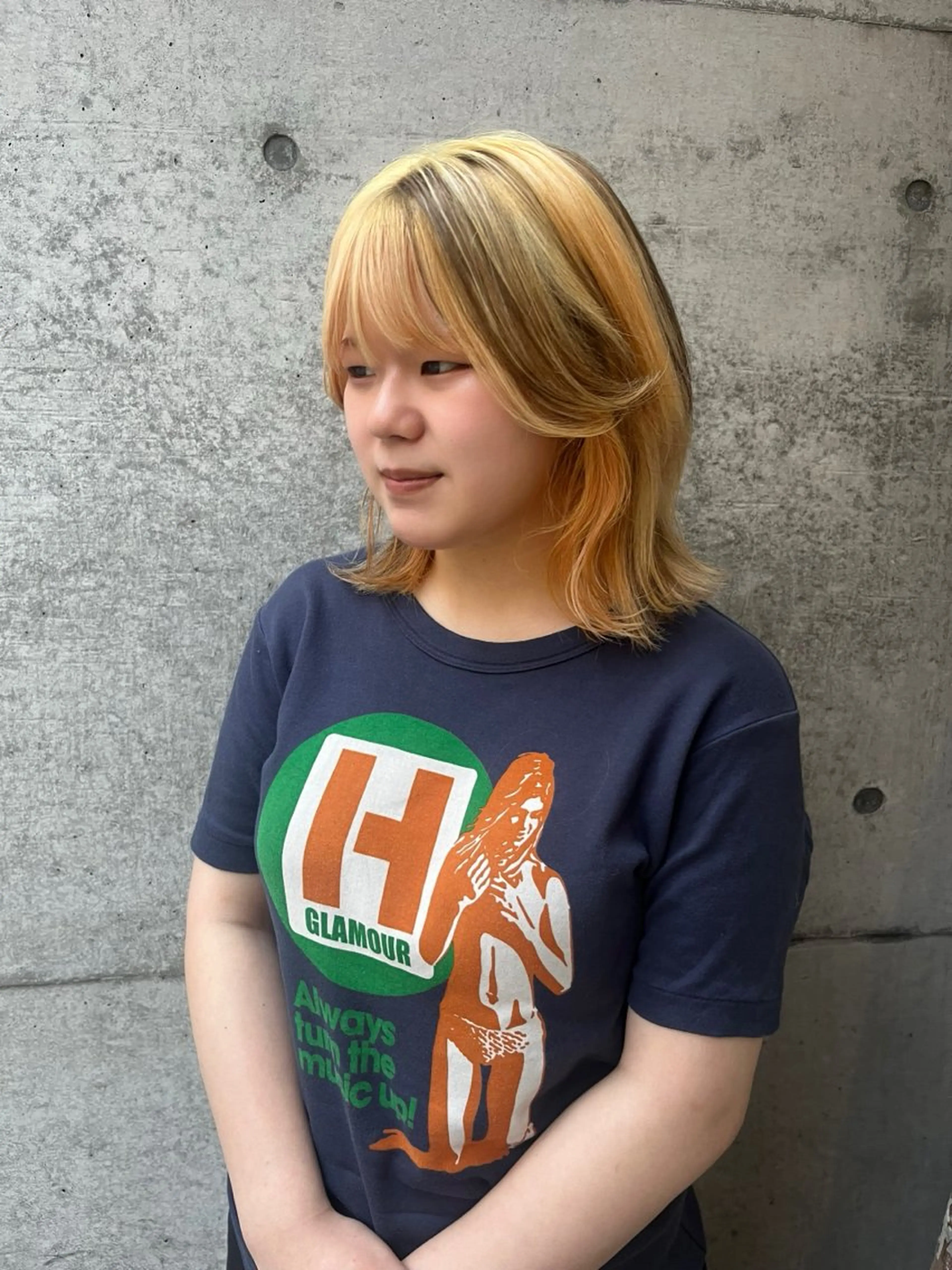 ミディアム カラー ヘアカラー トリートメント ハイトーン/顔まわり レイヤー/YUKAのヘアスタイル