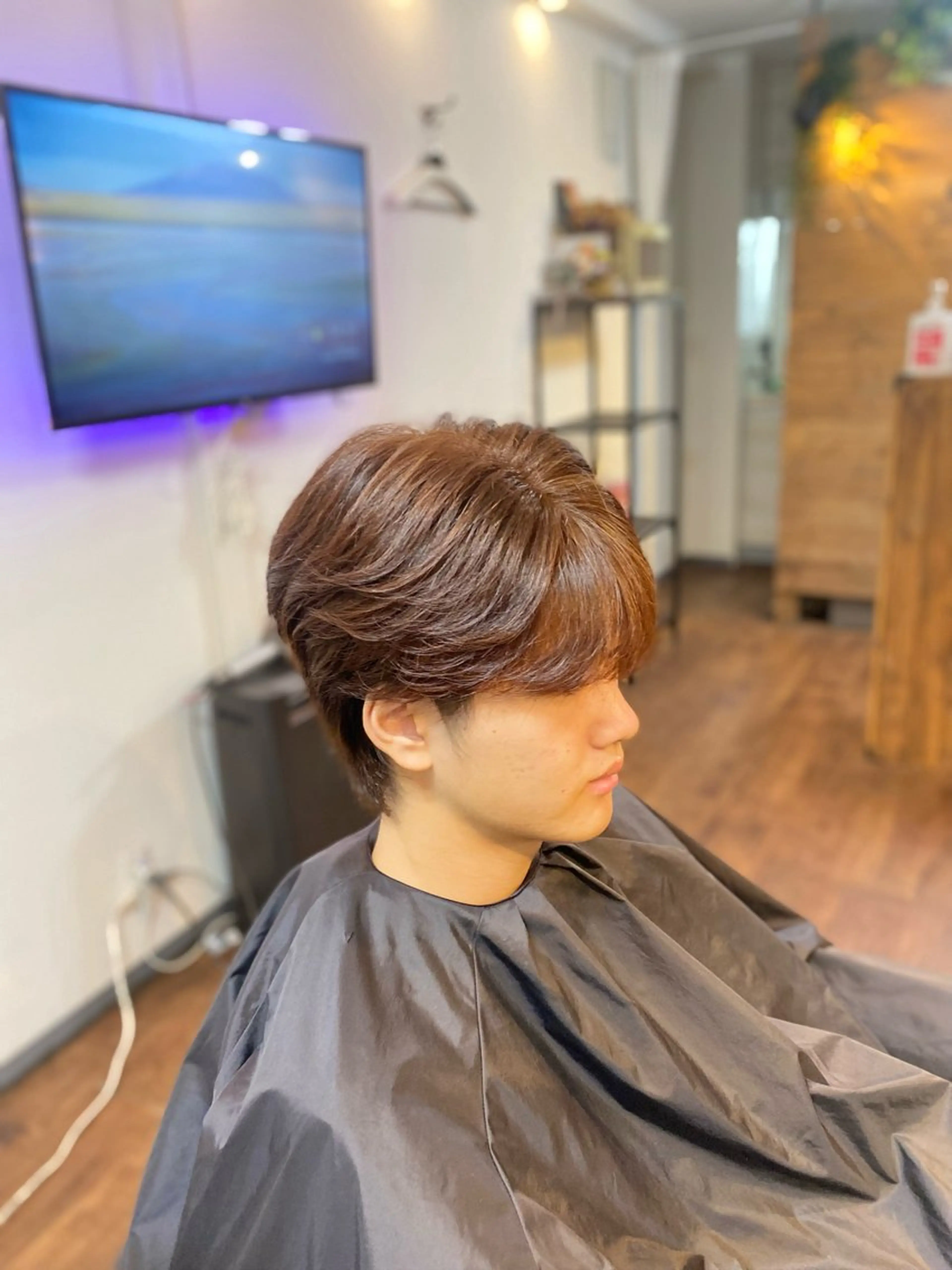 ミディアム カラー シースルーバング カット ヘアカラー Luzir⭐︎ GEN⭐︎のヘアスタイル