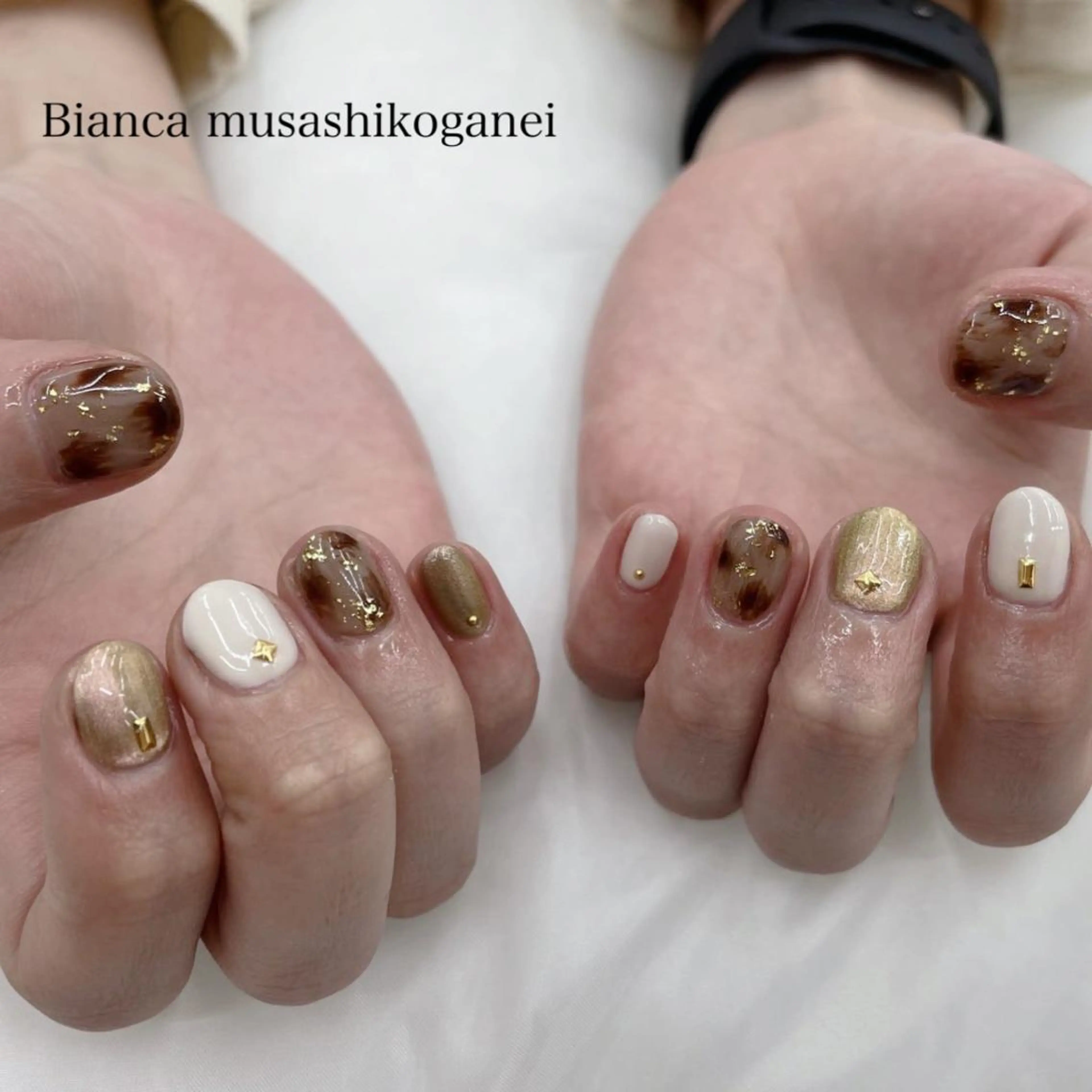 ネイル ニュアンスネイル ハンドネイル Bianca 武蔵小金井　ほしののネイルデザイン