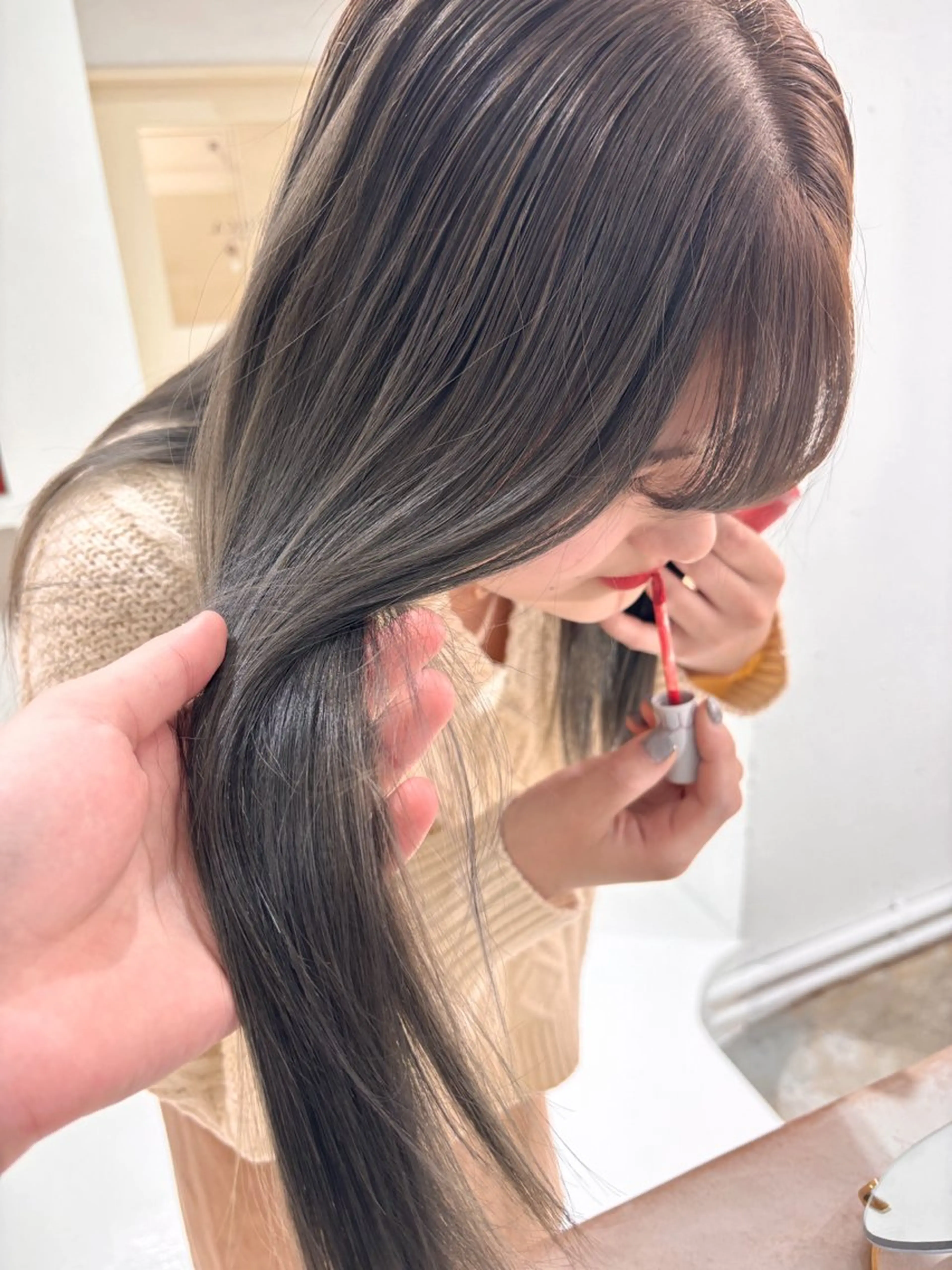 カラー 透明感カラー ヘアカラー カットモデル募集中 千葉大夢のヘアスタイル