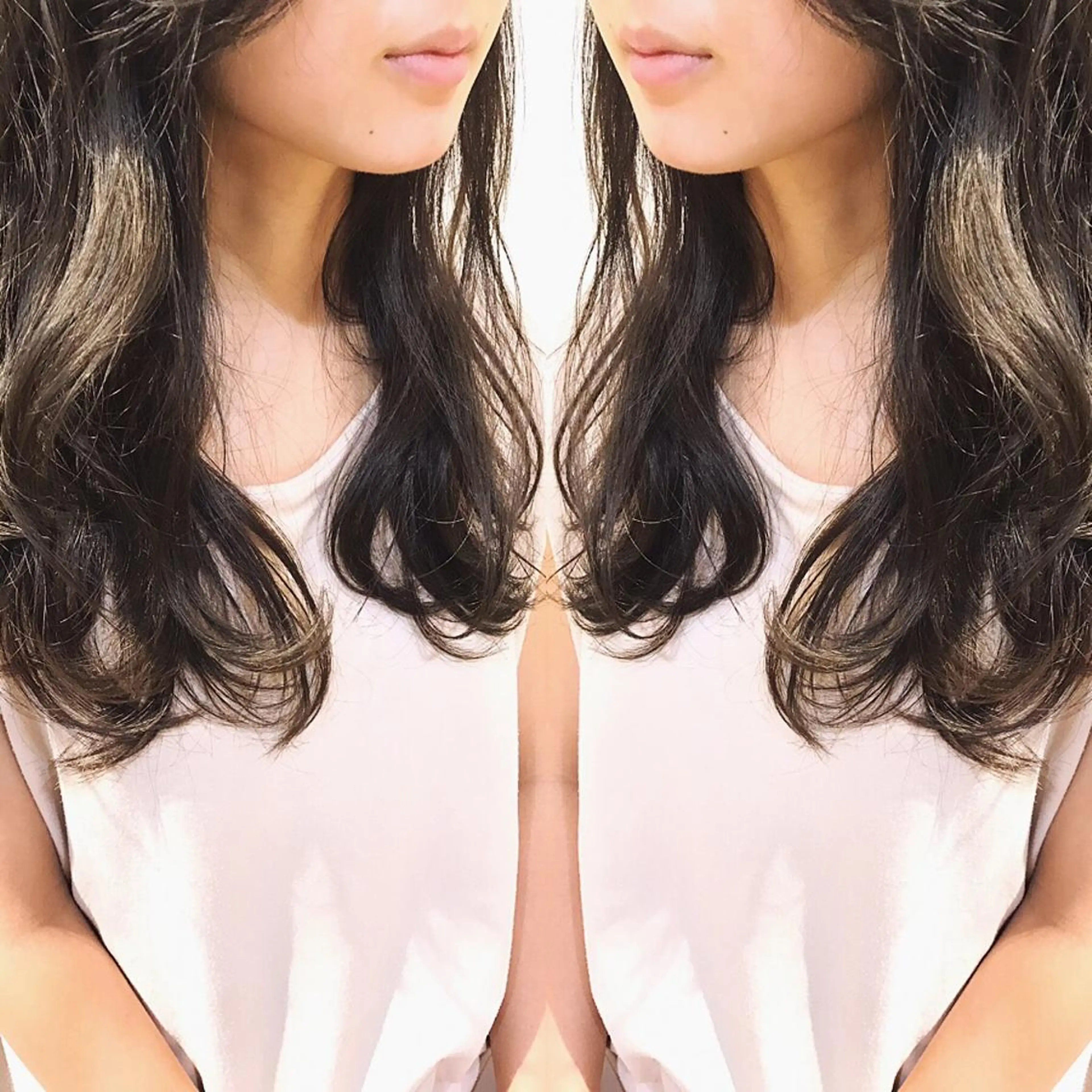 ロング ハイライト ヘアカラー 土矢 靖晃のヘアスタイル