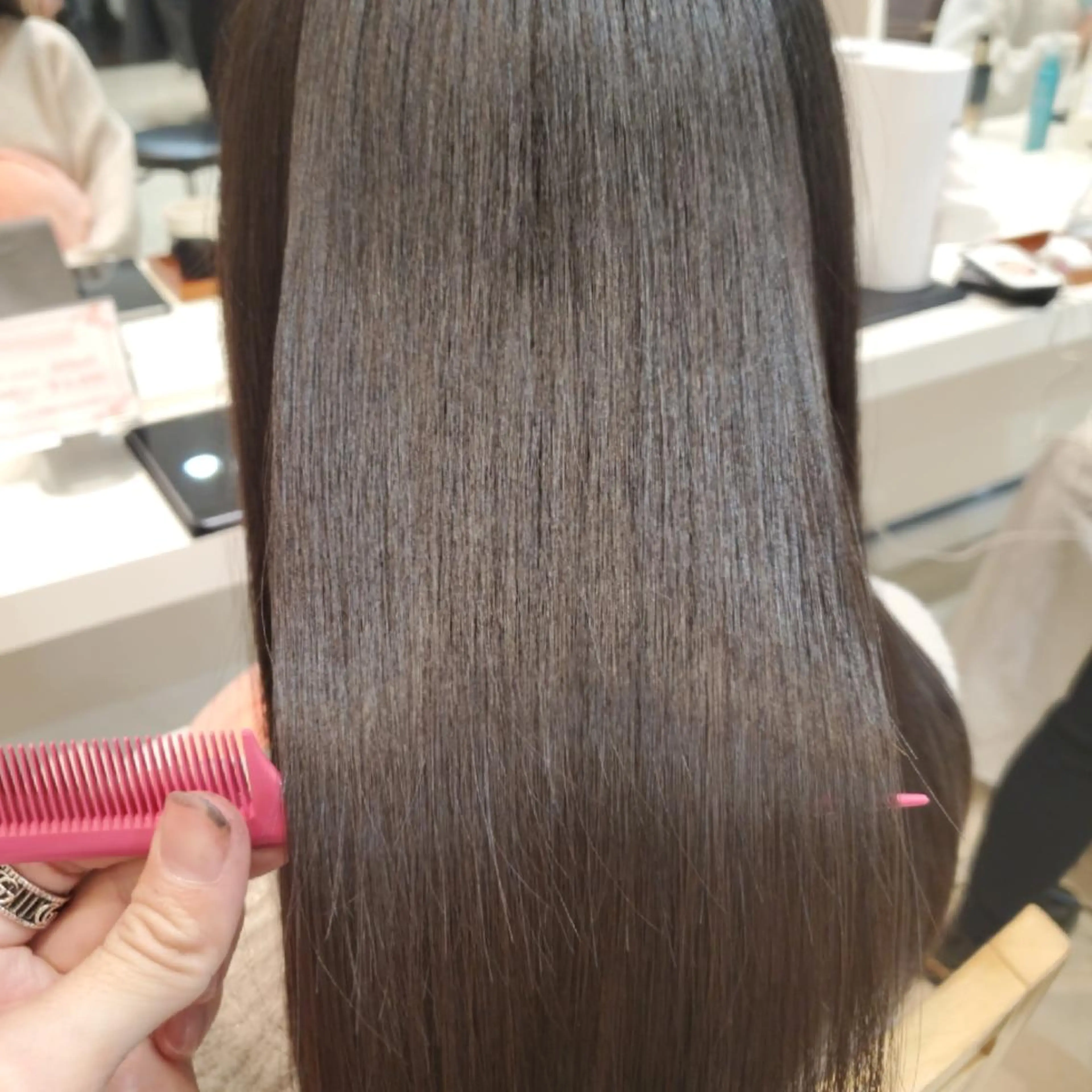 ロング 髪質改善 縮毛矯正 韓国レイヤー／髪質 改善カラー/れんのヘアスタイル