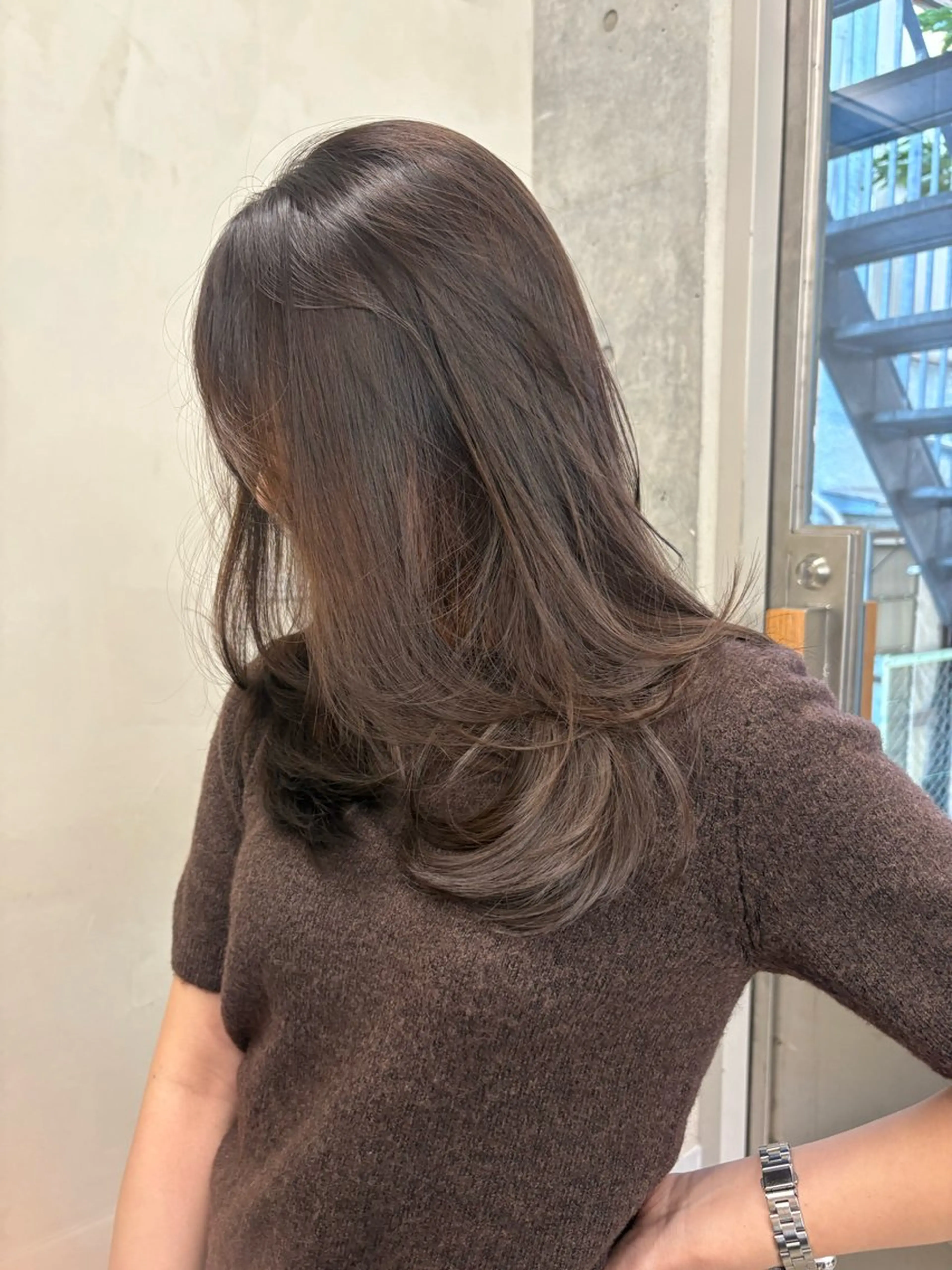 セミロング カラー カット ヘアカラー トリートメント レイヤー/柔色 カラー/SAkiのヘアスタイル