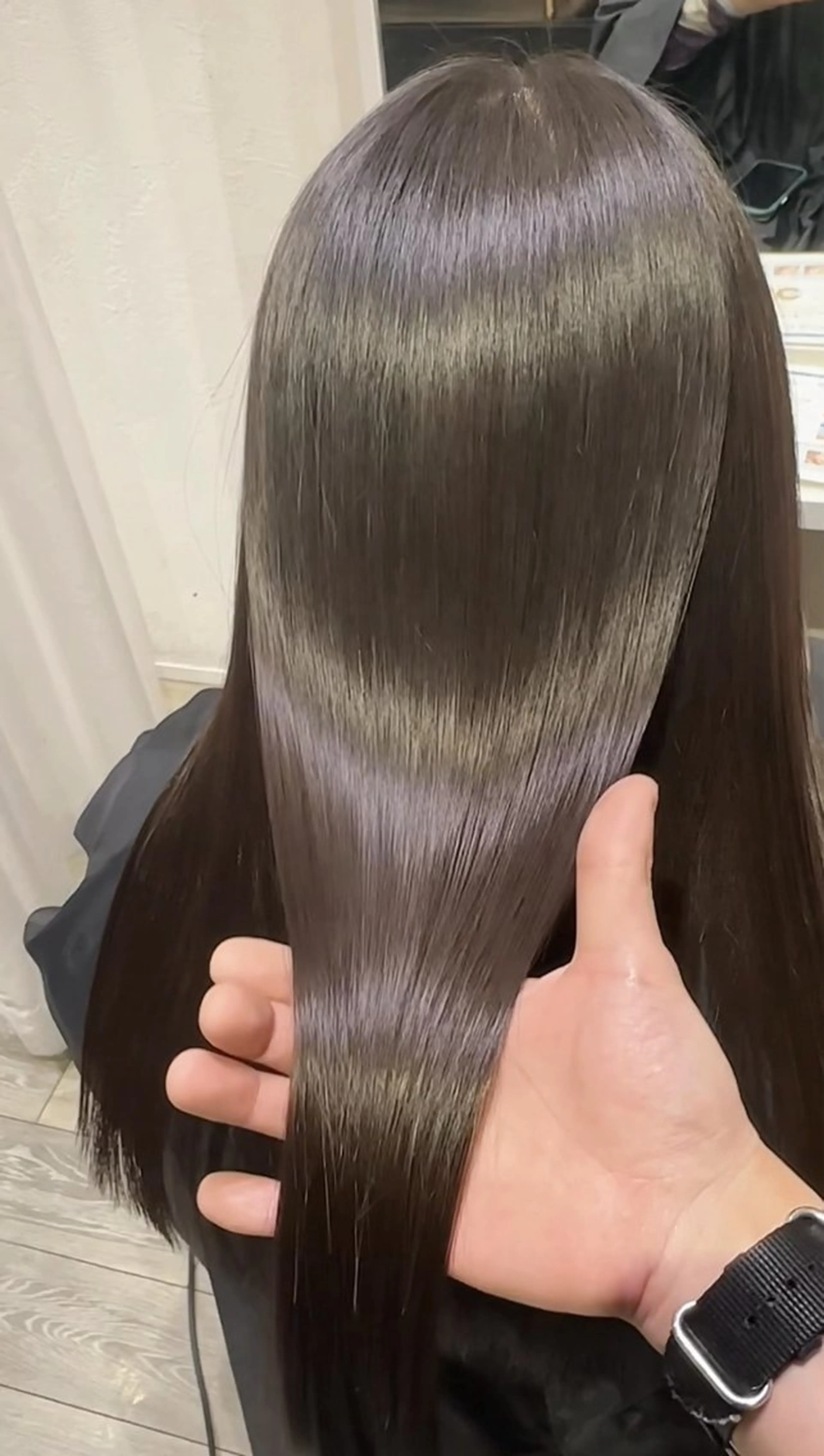 ミディアム ハイライト 髪質改善 韓国風ヘア レイヤーカット 縮毛矯正 カット ✨髪質改善特化✨ Grand Linkのヘアスタイル