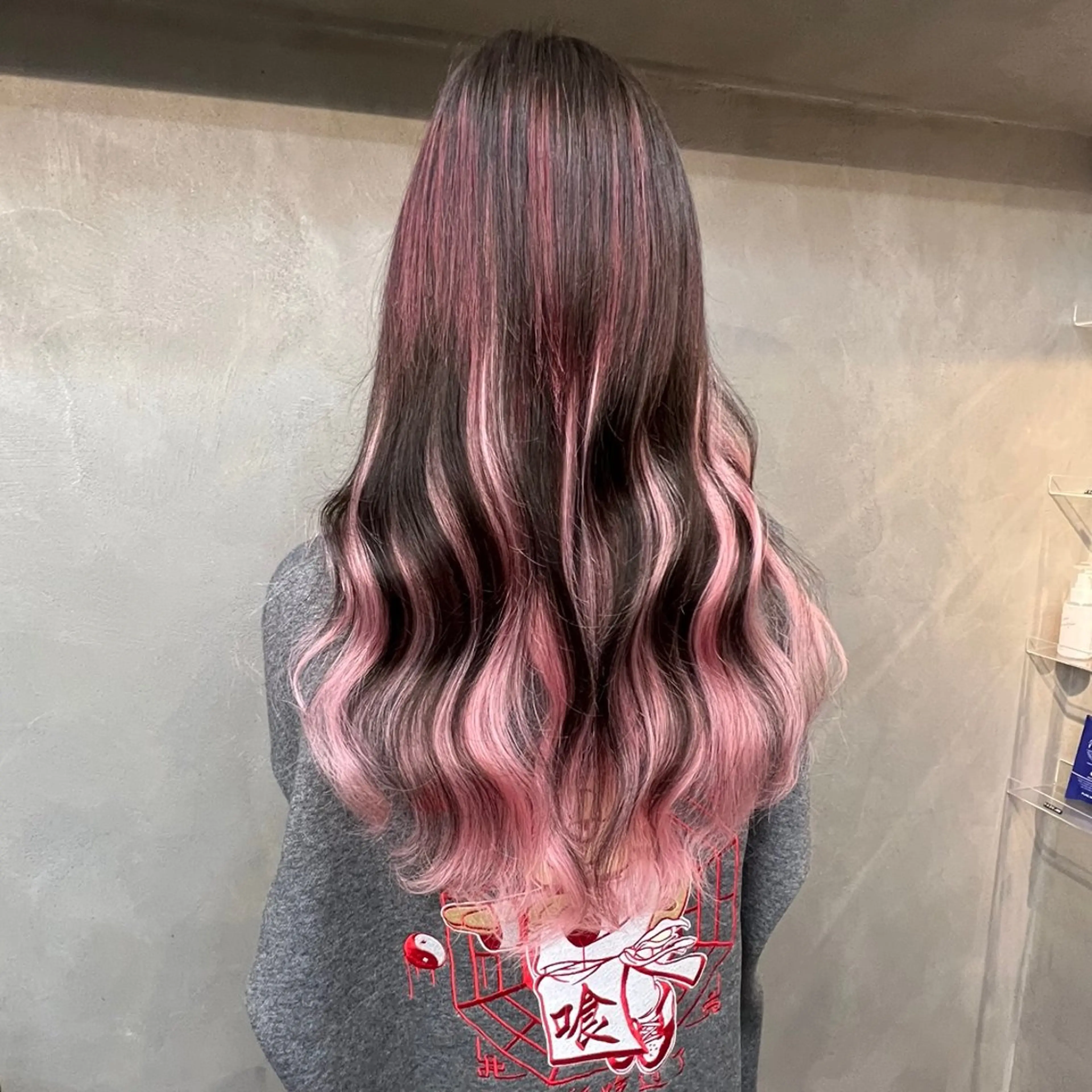 ロング エクステ ❤️‍🔥シールエク ＋カラー京❤️‍🔥のヘアスタイル