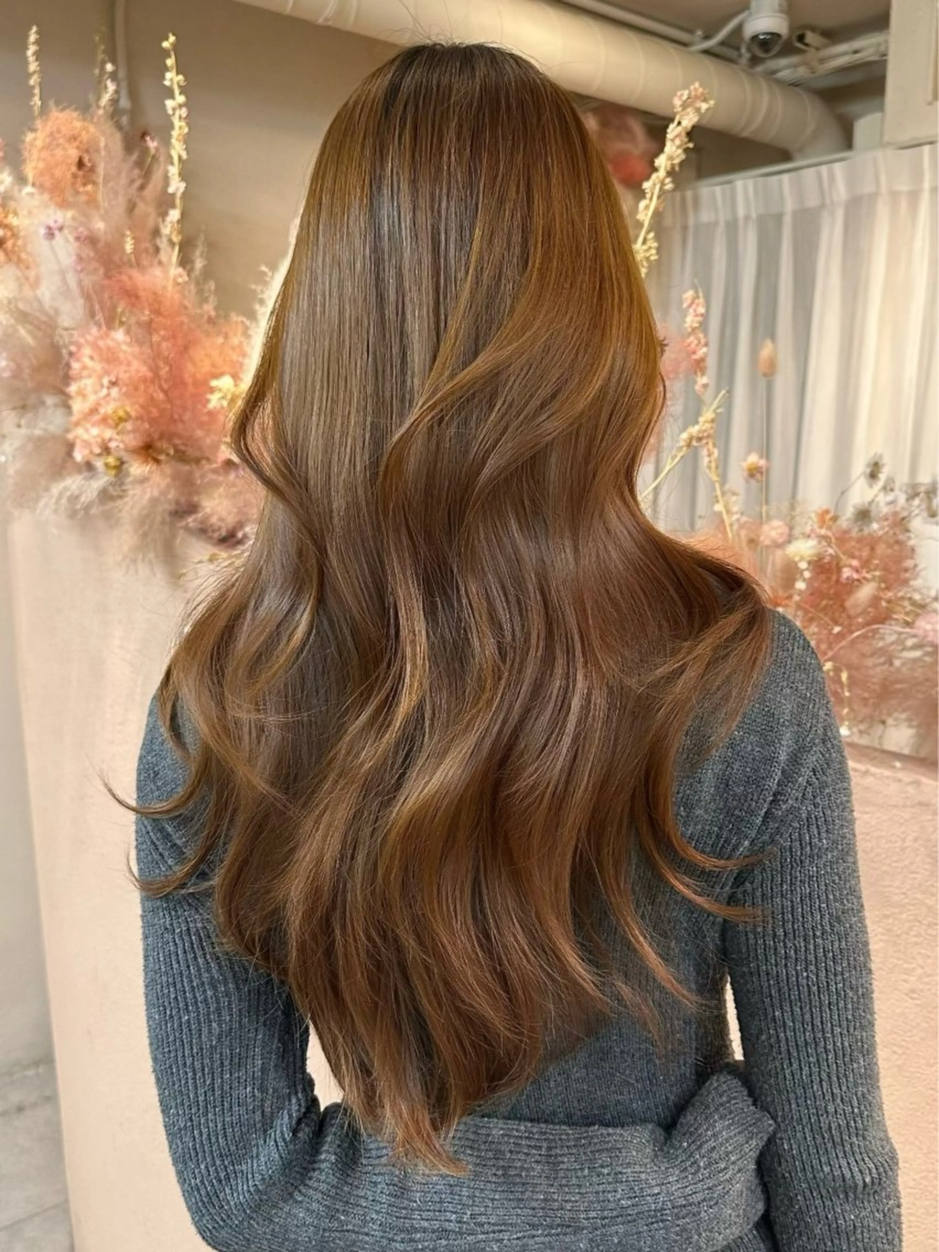 ロング カラー ブラウンカラー レイヤーカット 韓国ヘア🦢🖤 Sayumiのヘアスタイル