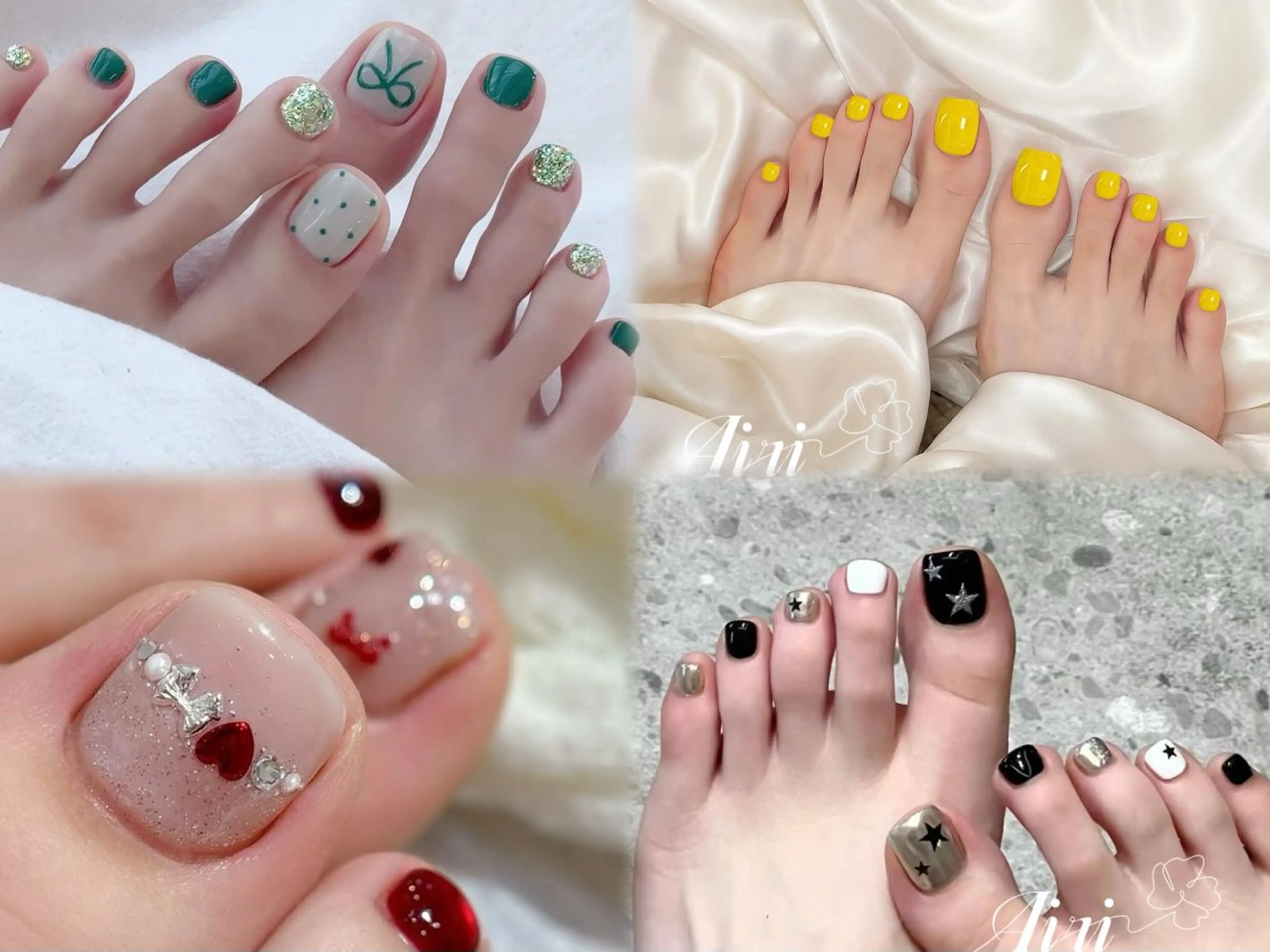 ネイル フットネイル ネイルサロンAiri 長さ出し·シンプルのネイルデザイン