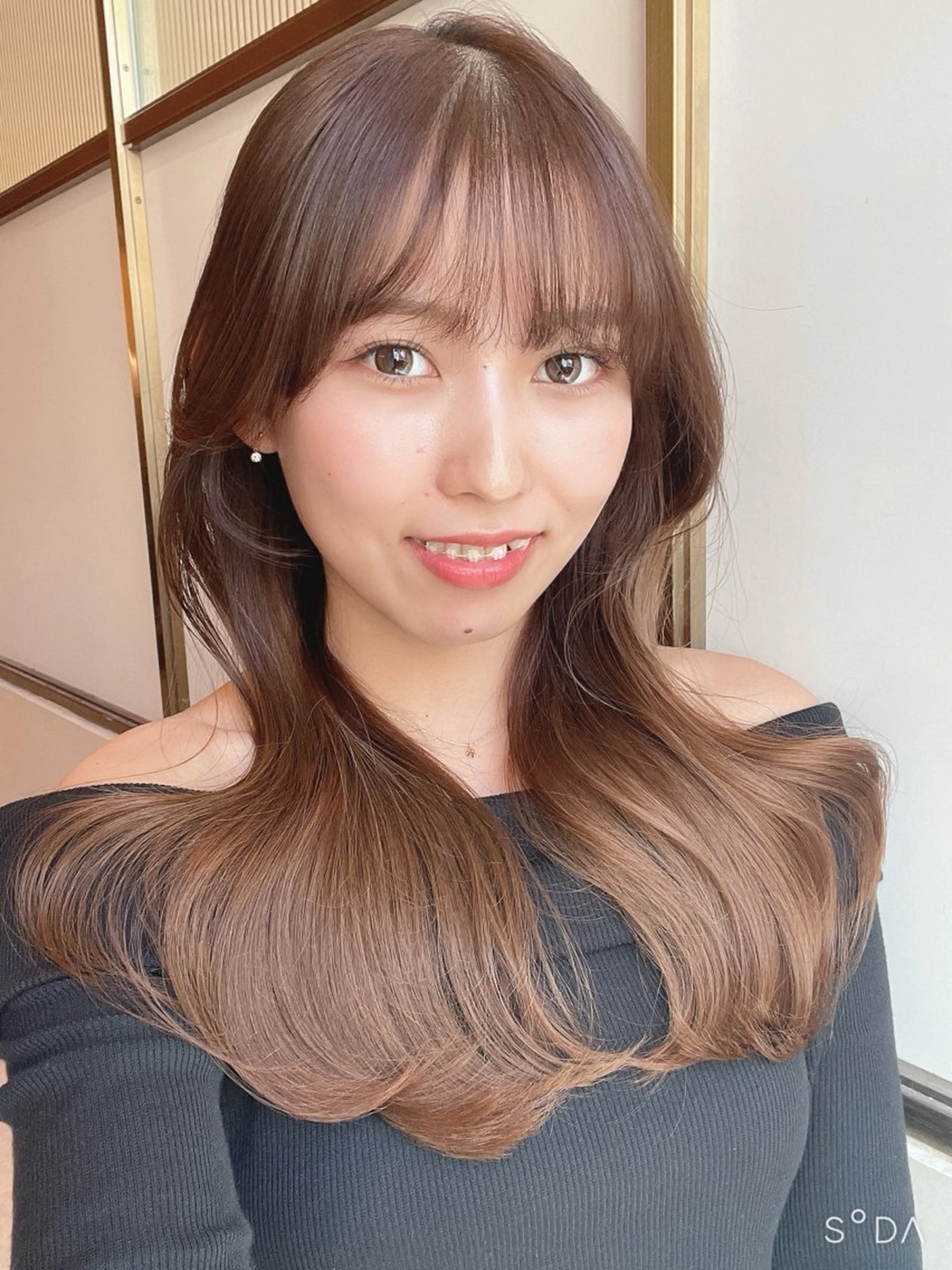 ロング ボブ 顔周りカット 髪質改善 韓国風ヘア レイヤーカット ⛄️艶カラー／ レイヤー⛄️和也のヘアスタイル