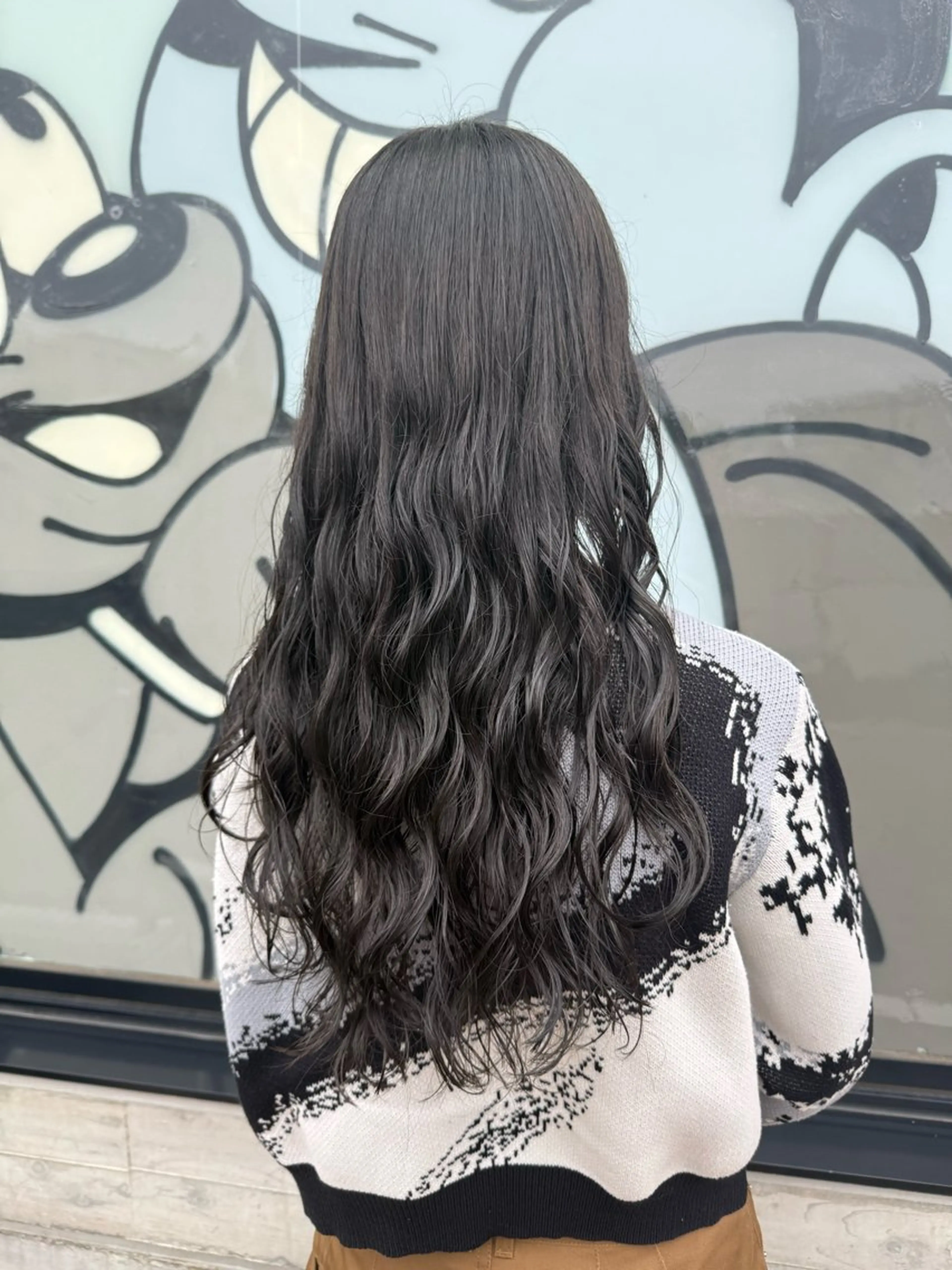 セミロング セミロングパーマ アッシュ アッシュグレー アッシュグレージュ カット ヘアカラー パーマ トリートメント デジタルパーマ/ ウェーブパーマ/神野のヘアスタイル