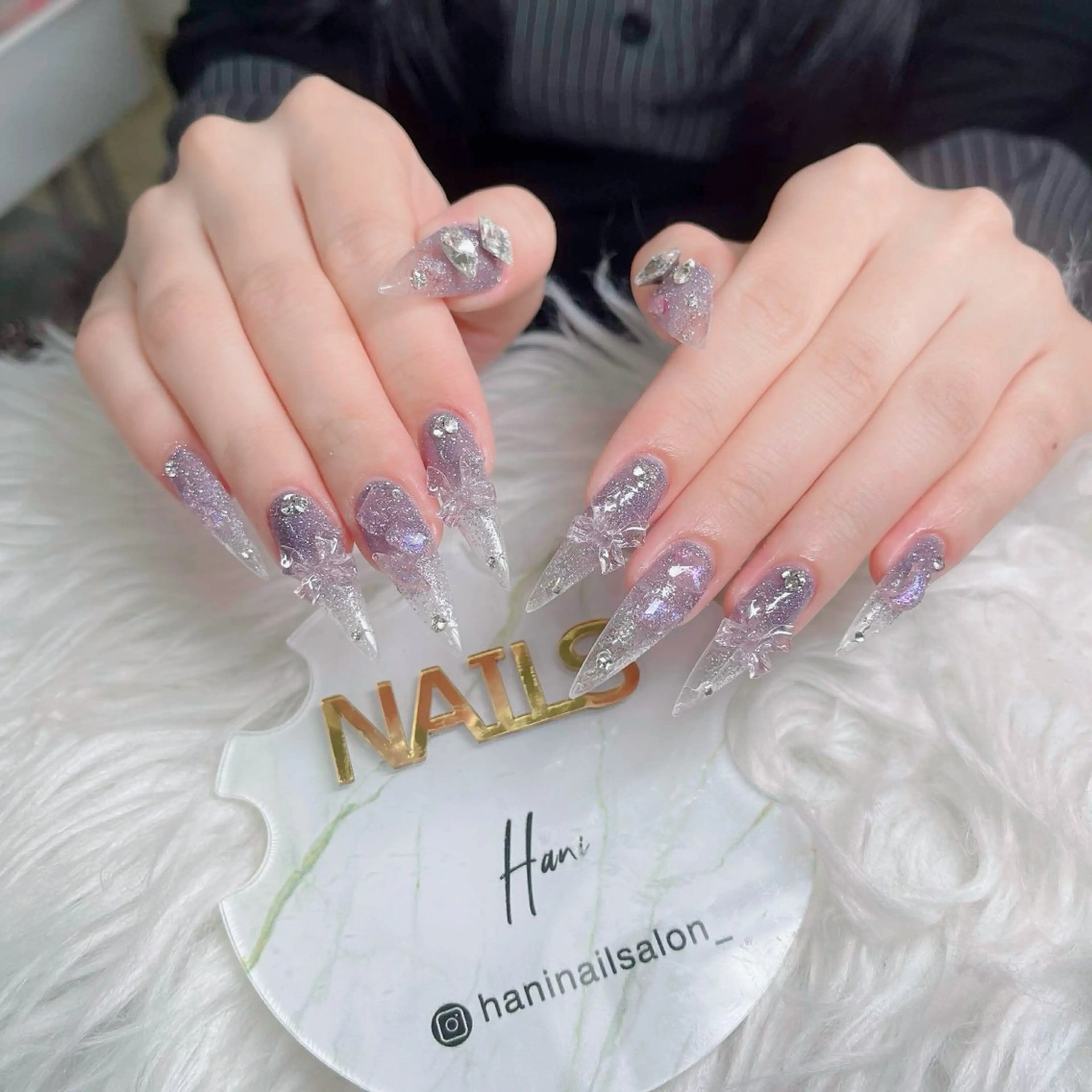 ネイル フットネイル フレンチネイル グラデーション 韓国ネイル ロングネイル ハンドネイル Hani Nail Salonのネイルデザイン
