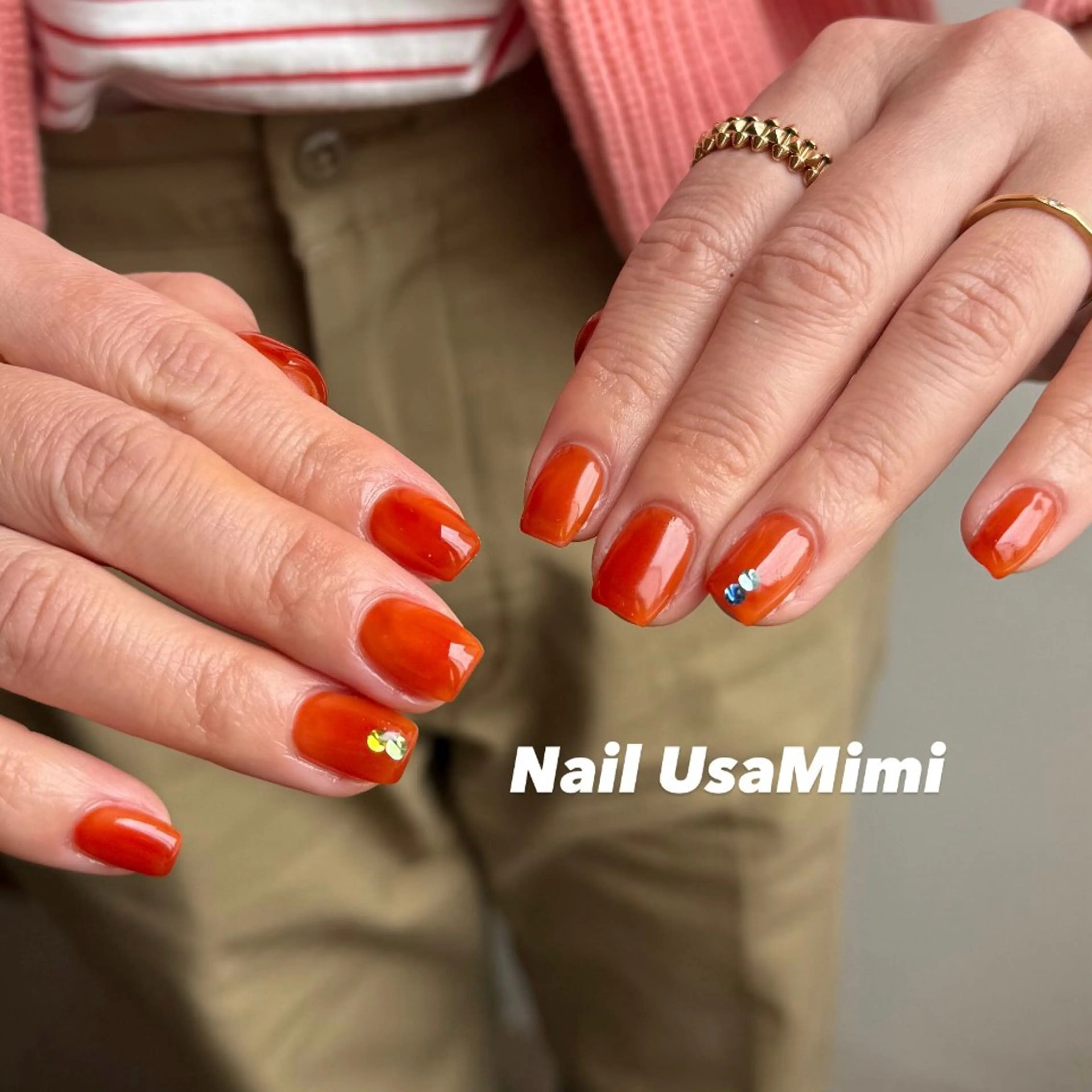 ネイル フットネイル フレンチネイル ジェルネイル ガラスフレンチ マグネットネイル ハンドネイル 本町ネイルNail UsaMimiのネイルデザイン