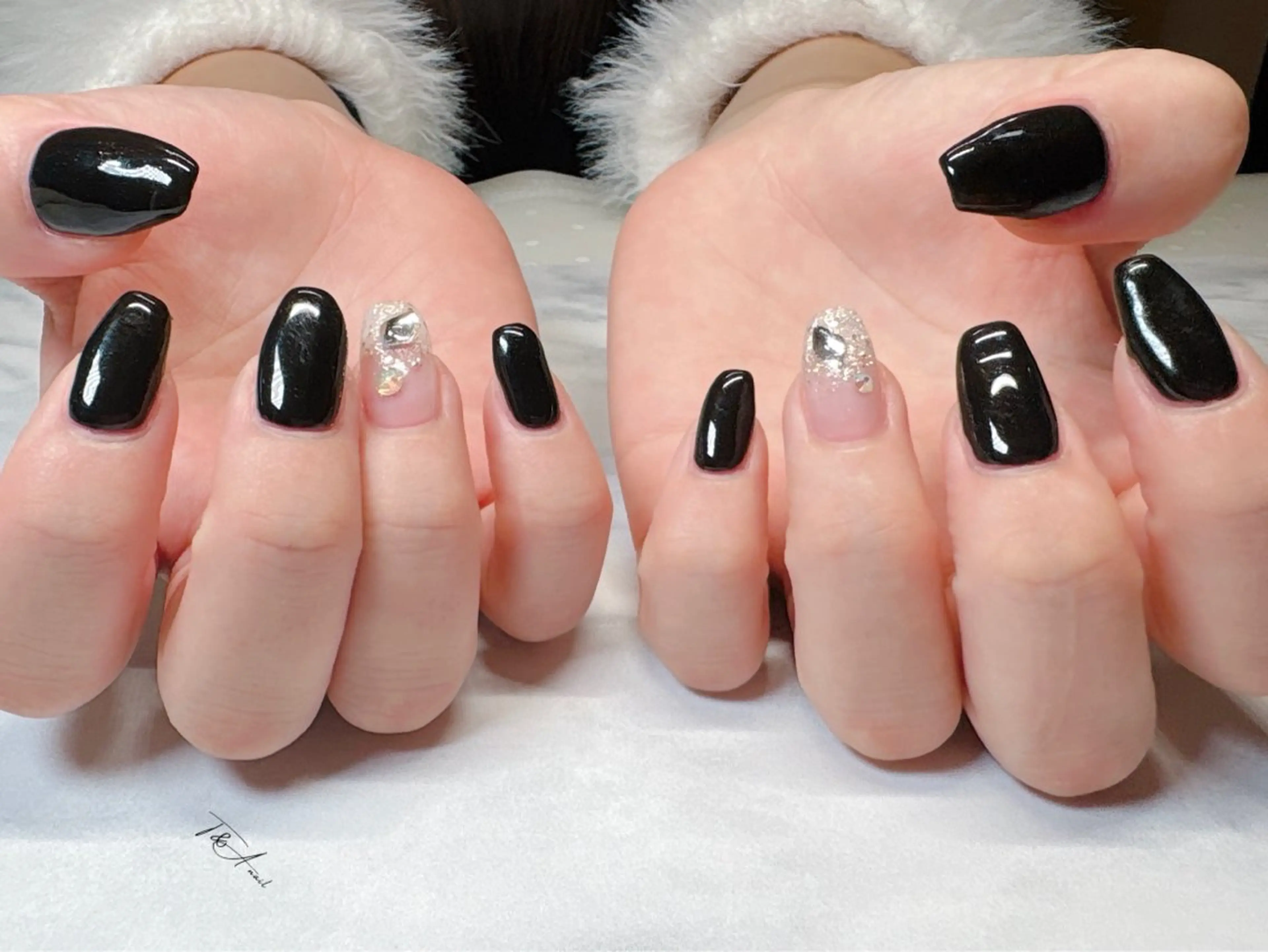 ネイル ジェルネイル キラキラネイル スカルプネイル シンプルネイル ハンドネイル T&A nailのネイルデザイン