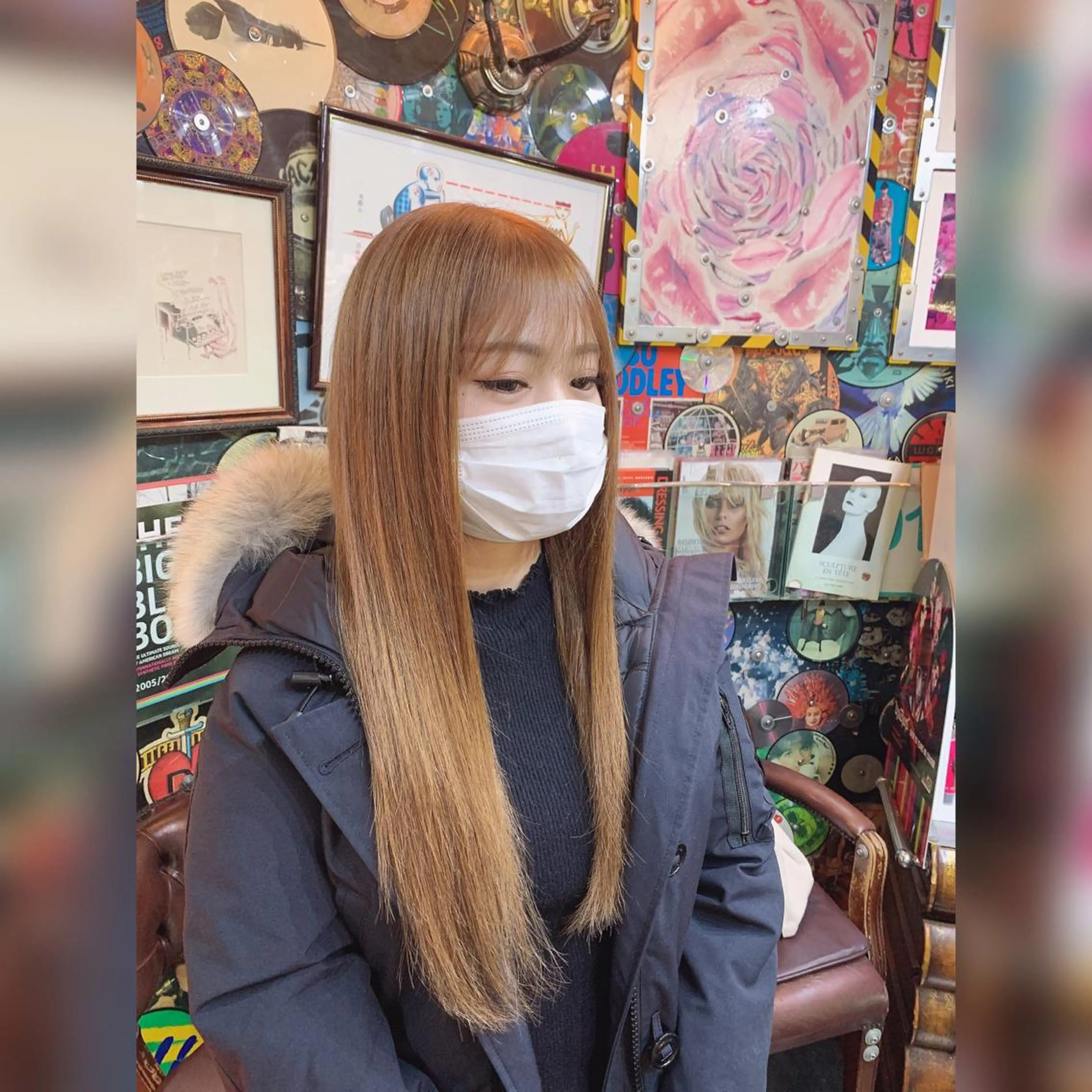 ミディアム カラー ヘアアレンジ マツエク・マツパ 編み込みエクステ ベージュカラー ブリーチ ミルクティーベージュ エクステ 🌈派手髪エクステ ブレイズ🌈ひろとのヘアスタイル