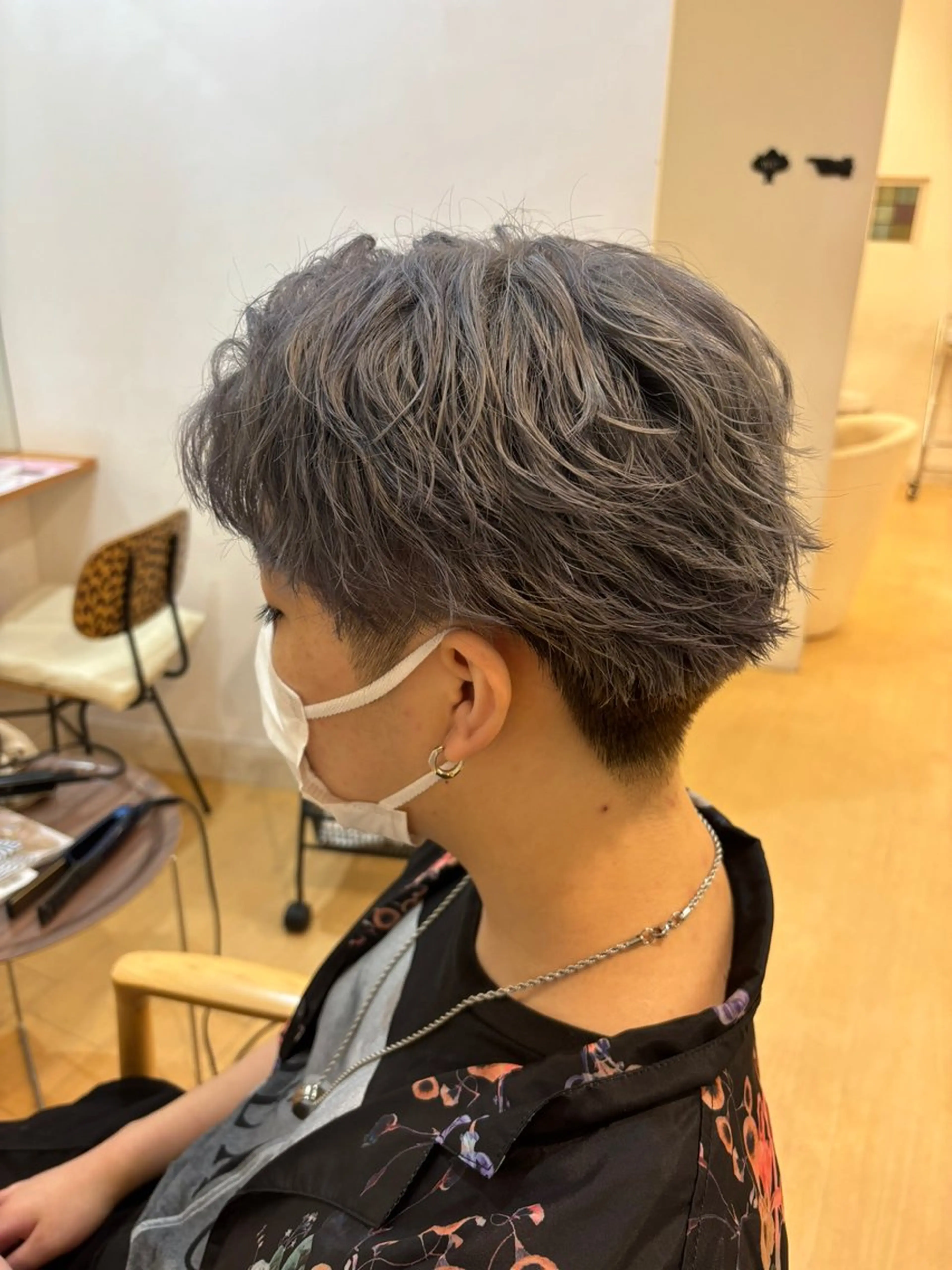 ショート カラー ヘアカラー 堀合駿輔/ボブ/ パーマ/波巻きのヘアスタイル