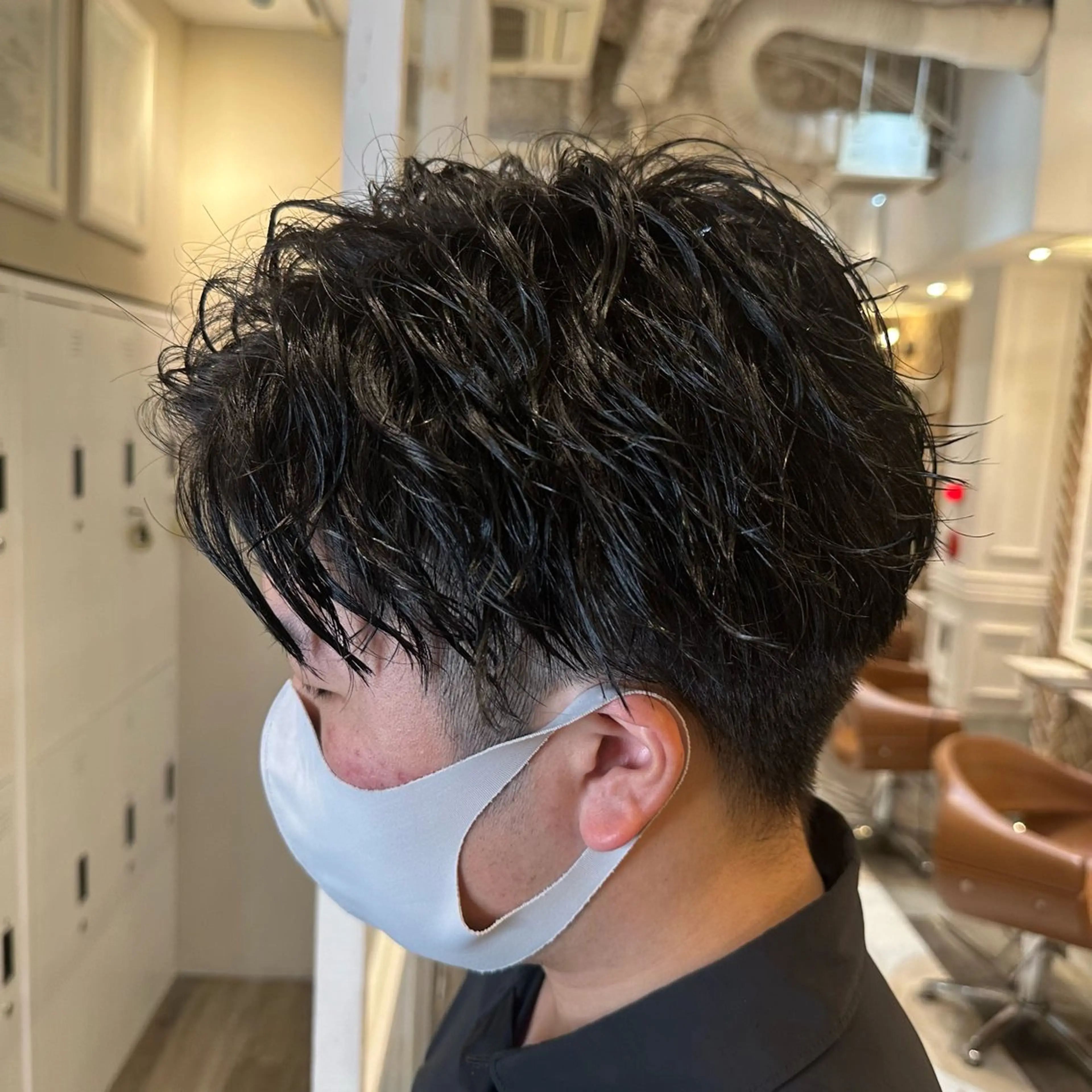 パーマ メンズ 石井秀二郎メンズ パーマ京都河原町のヘアスタイル