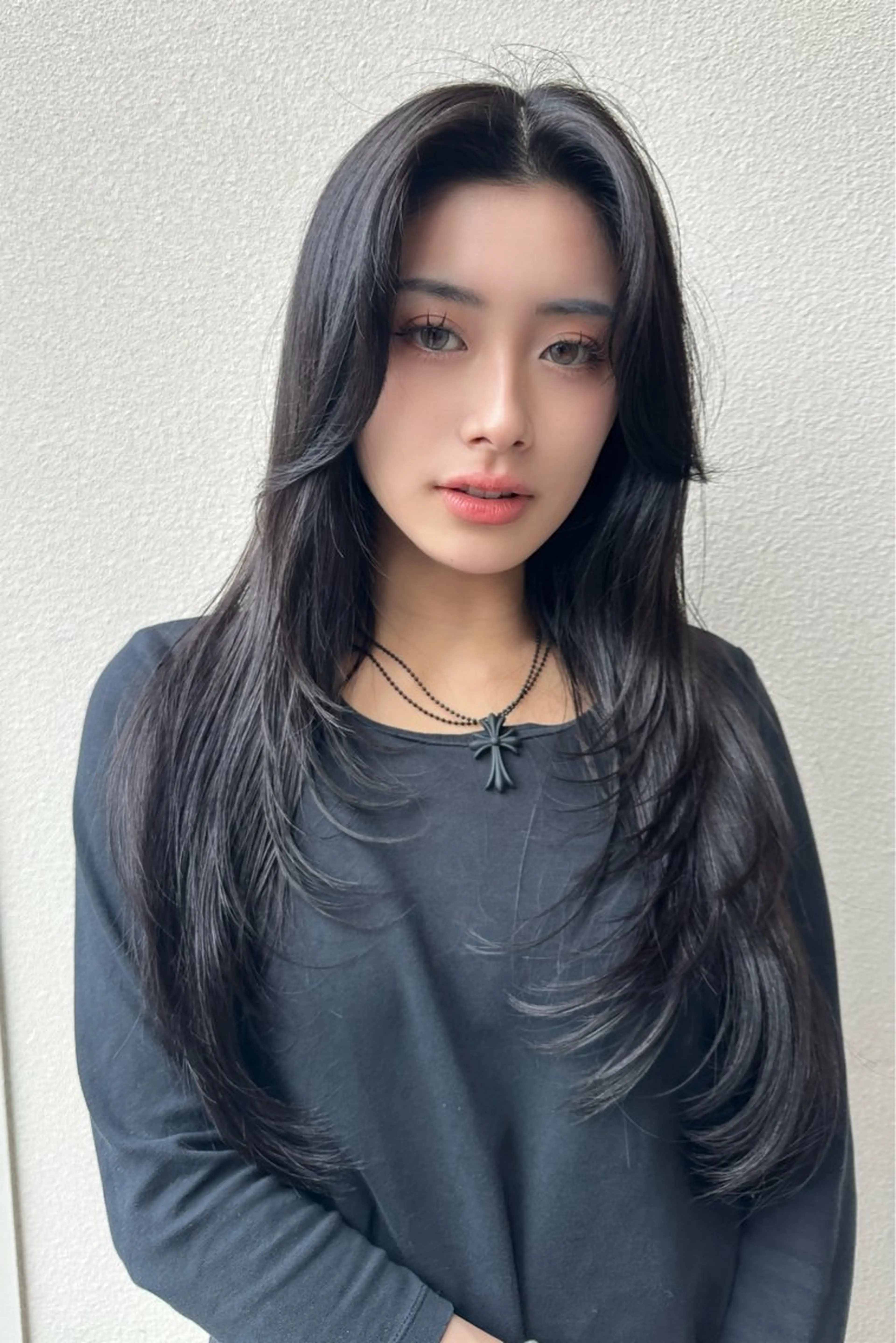 ロング 顔まわりレイヤー レイヤーカット 似合わせカット minx shibuya smart saron所属・清水 翔太のヘアスタイル