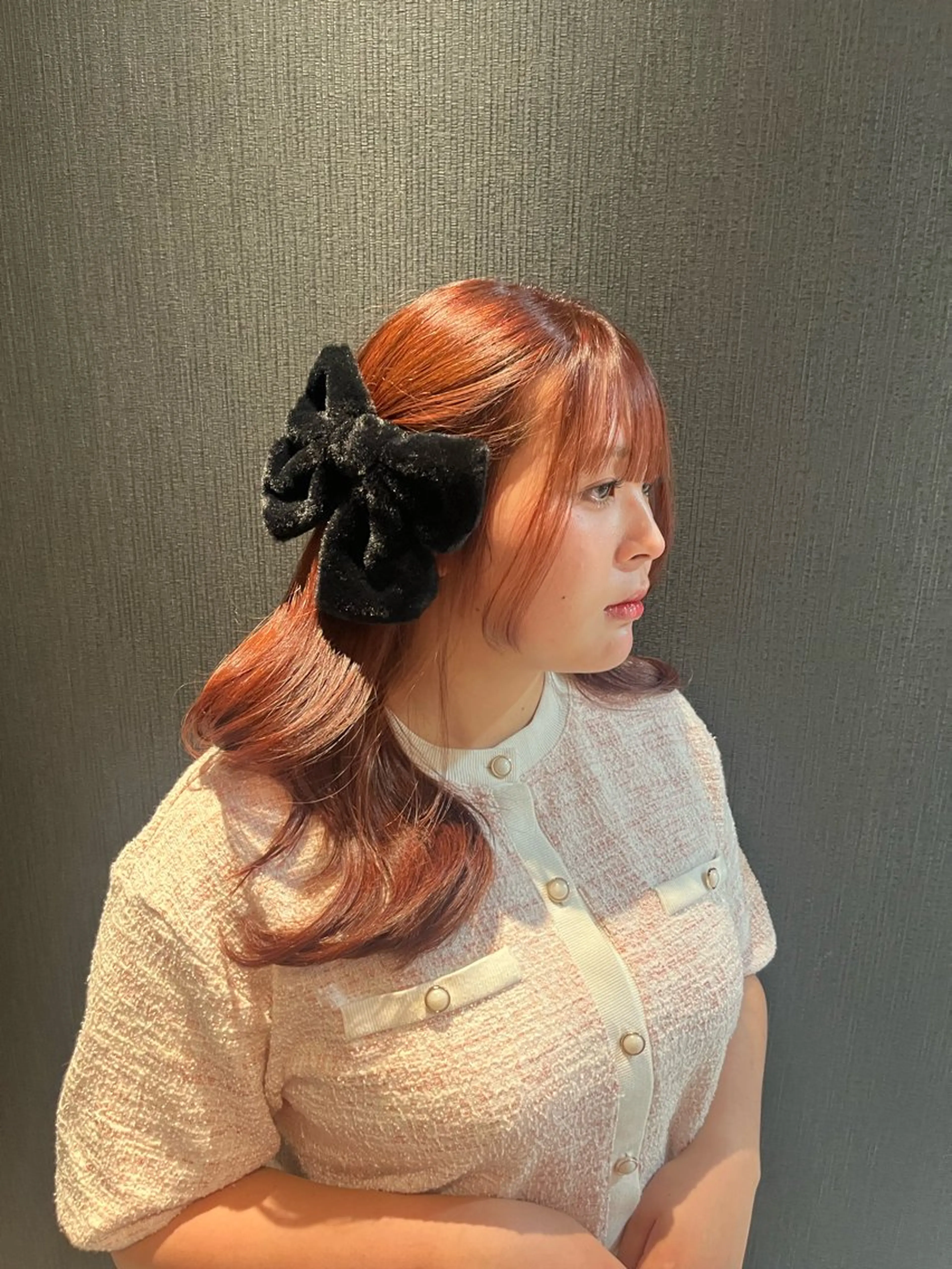 ロング レイヤーカット/ フェミニン💕/鏡のヘアスタイル