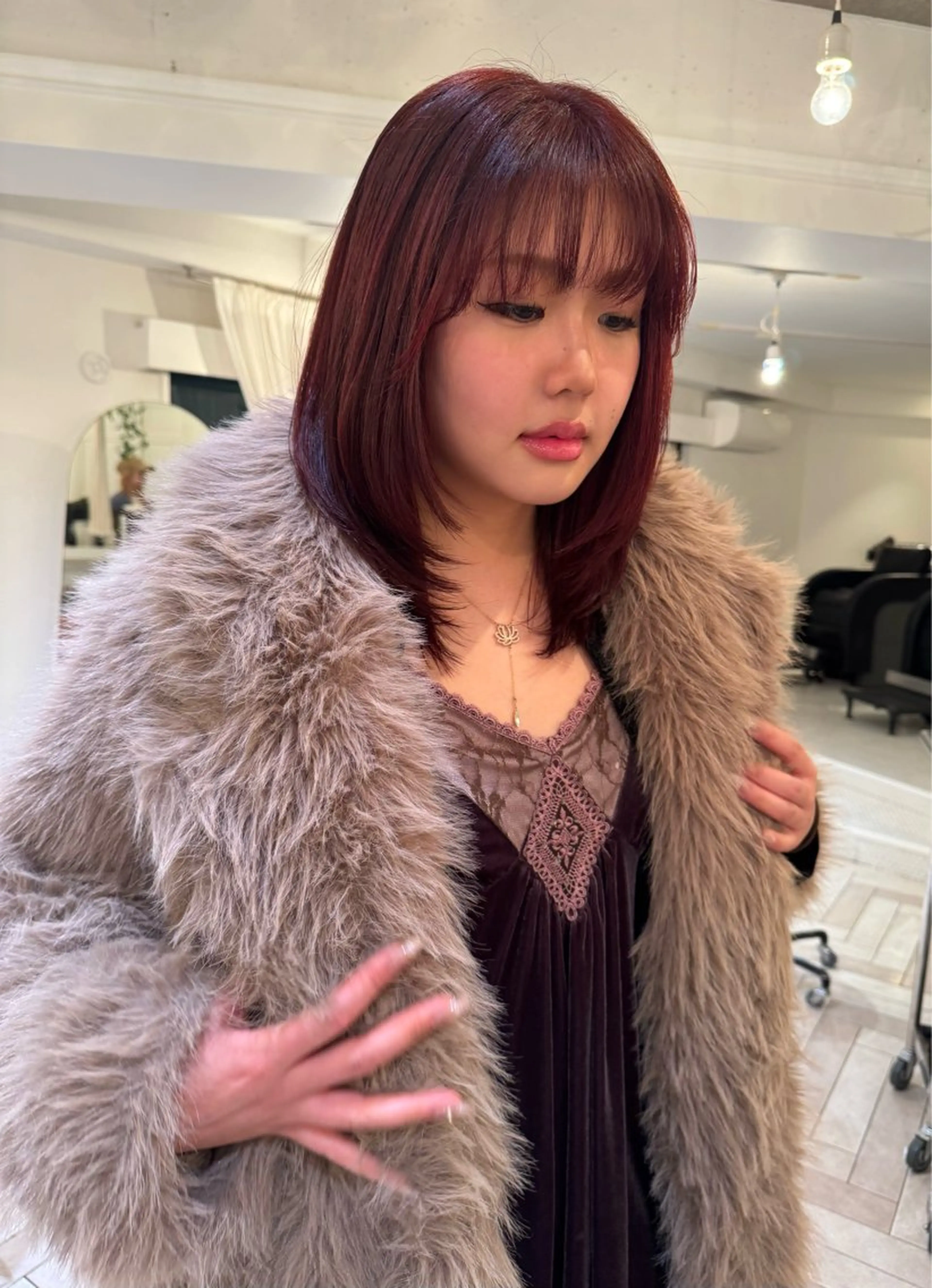 カラー ヘアカラー ブリーチカラー🎀 韓国風/寺門美優のヘアスタイル