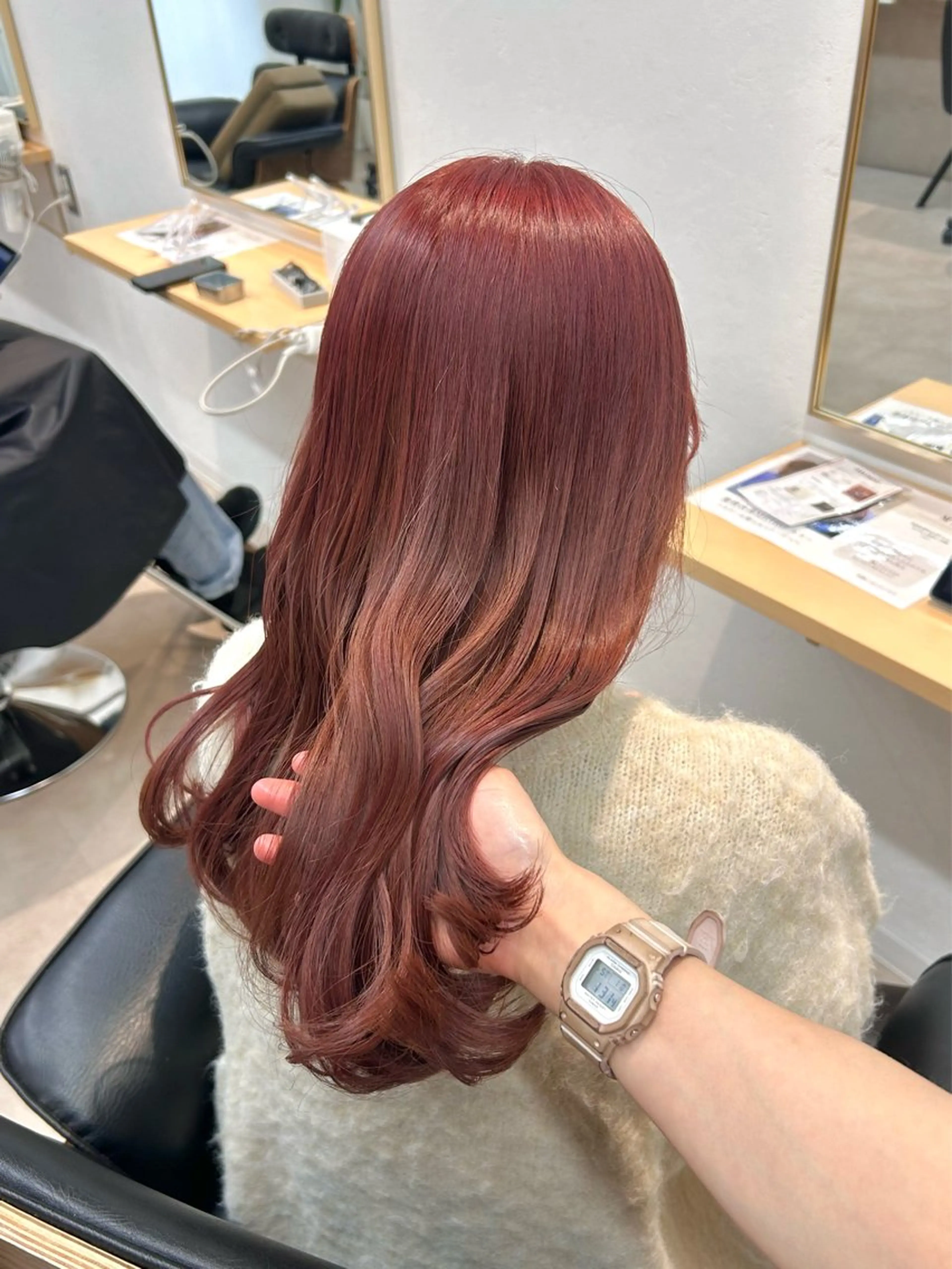 セミロング カラー カット ヘアカラー トリートメント 艶カラー/レイヤー/ ハイトーン/まなみのヘアスタイル