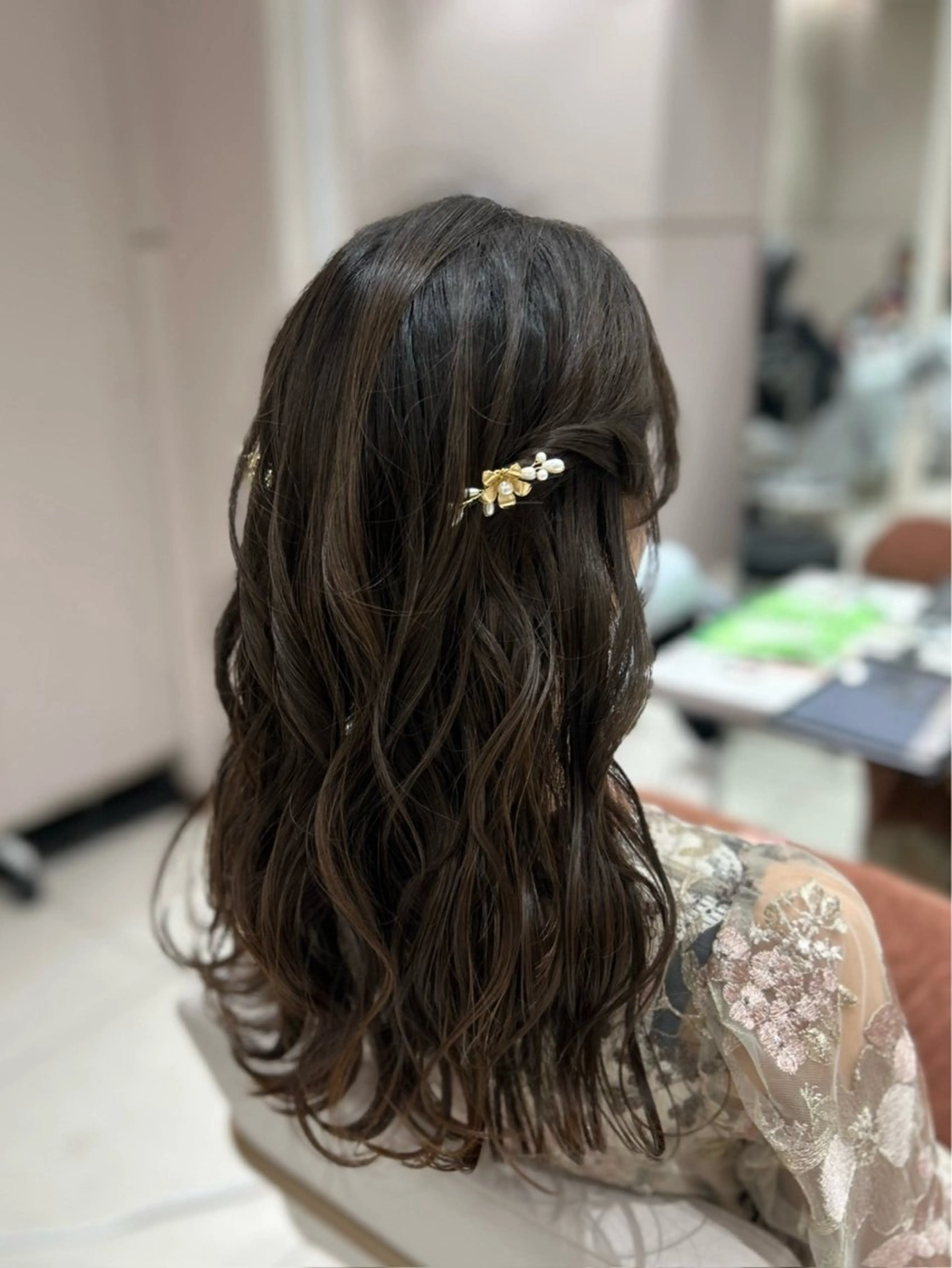 ロング ヘアアレンジ ハーフアップ ヘアセット 髙木美緒🌿 レイヤー/アレンジのヘアスタイル