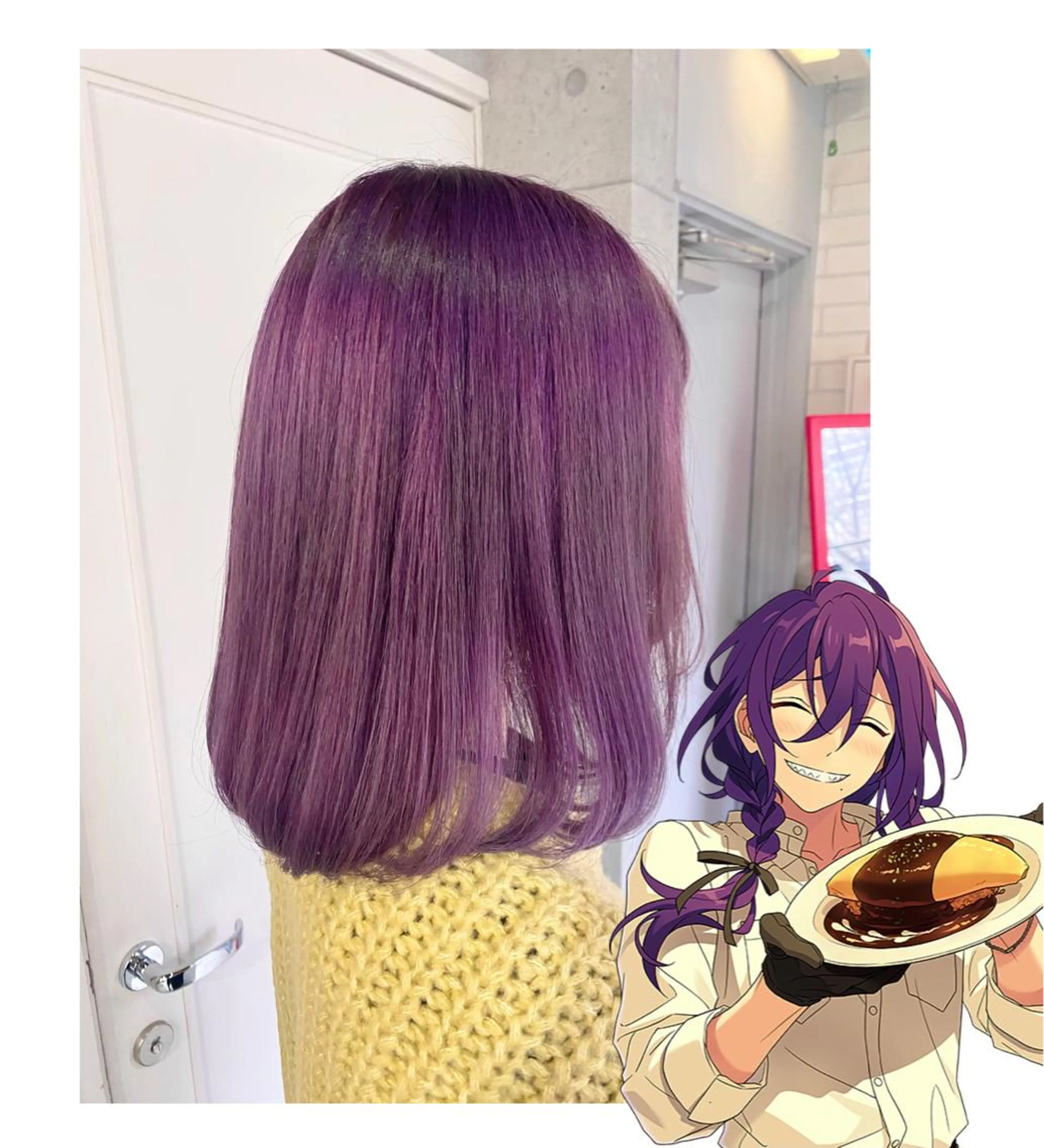 ミディアム カラー パープルカラー カット ヘアカラー トリートメント TSUNO🦖 派手髪/オタク美容師のヘアスタイル