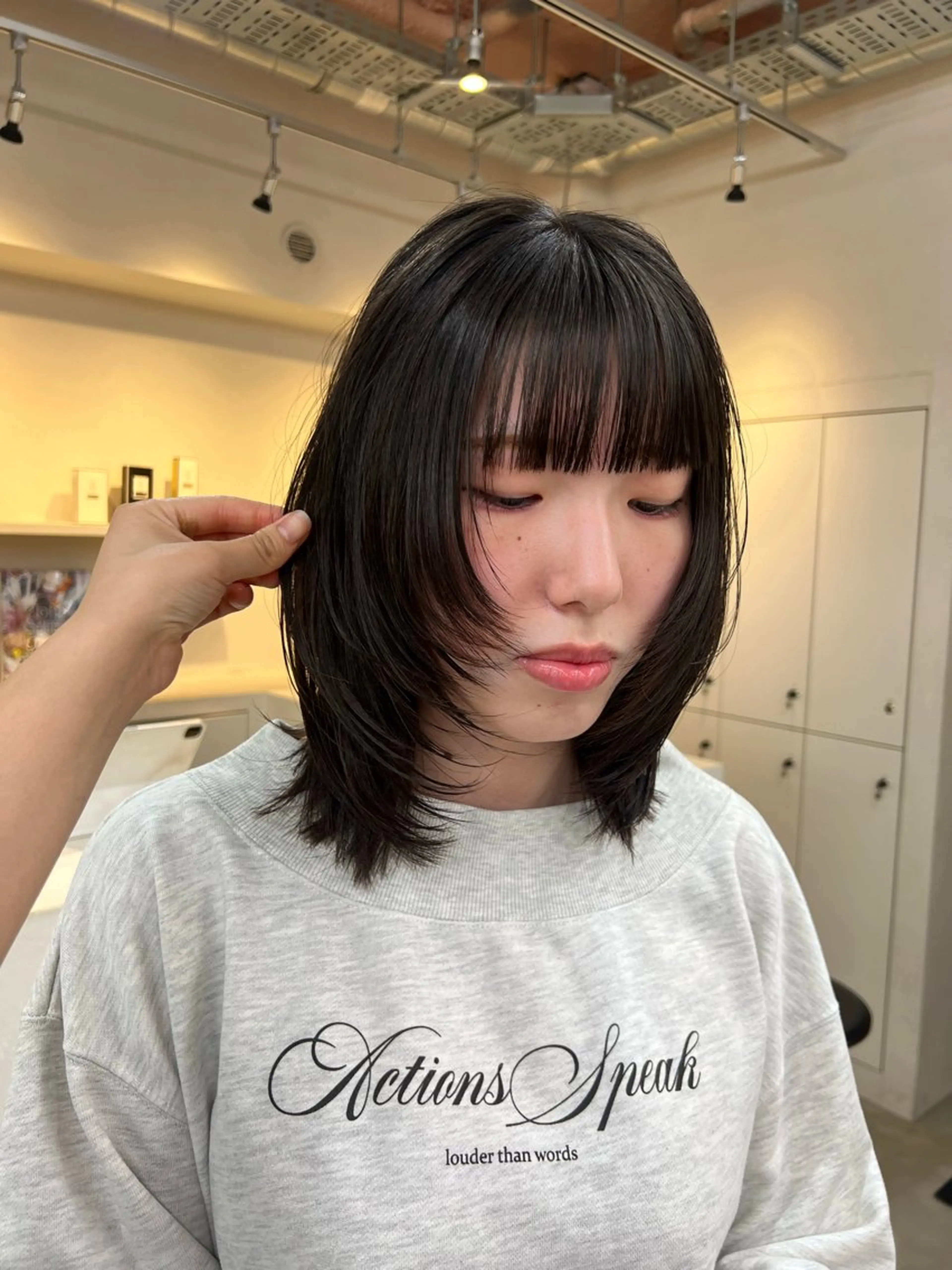 ミディアム カット トリートメント 表参道/kozue/ 艶髪/髪質改善のヘアスタイル