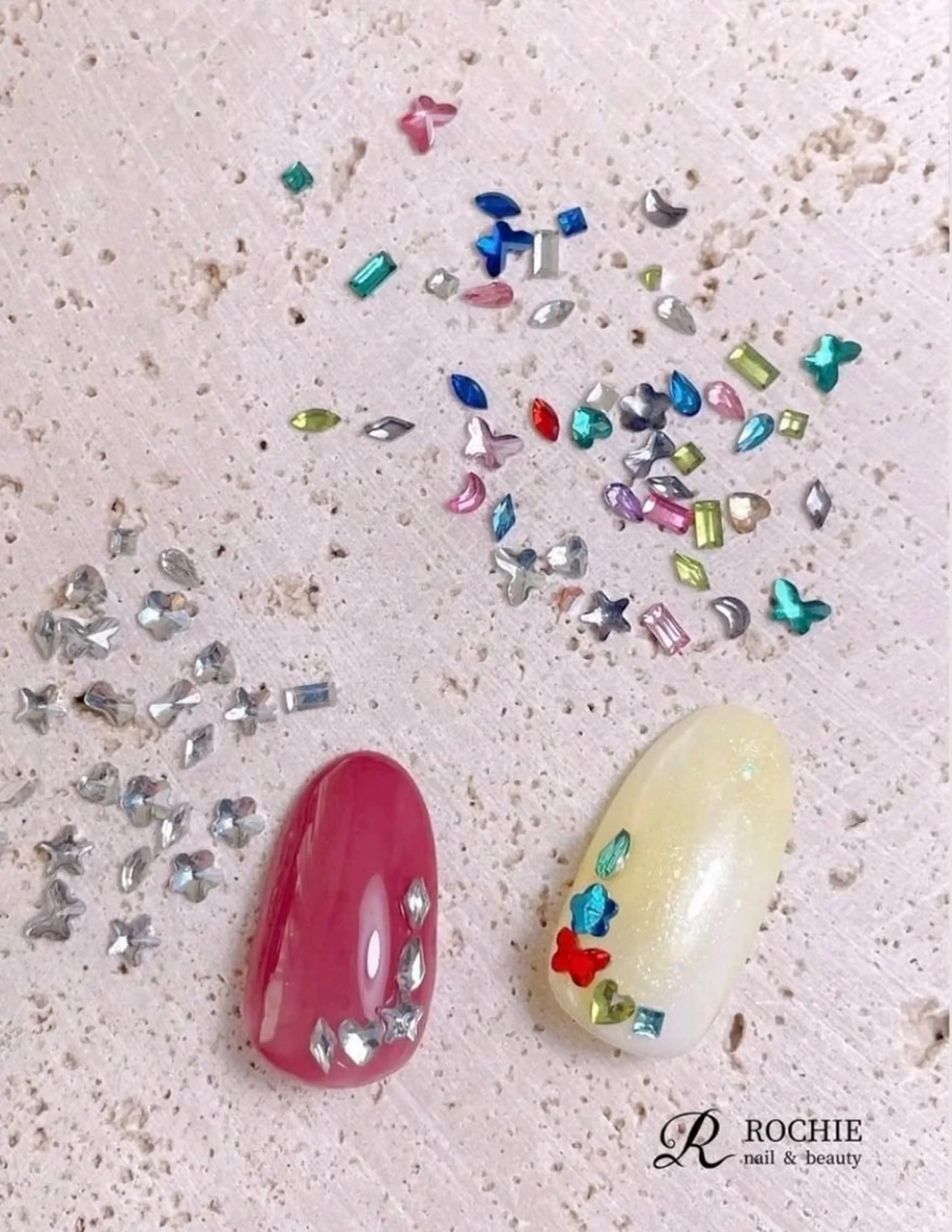 ☆平日限定☆ハンド♡ワンカラー+片手1本ずつパーツのせ☆【オフ込み】スカルプオフは別途1,100円の写真