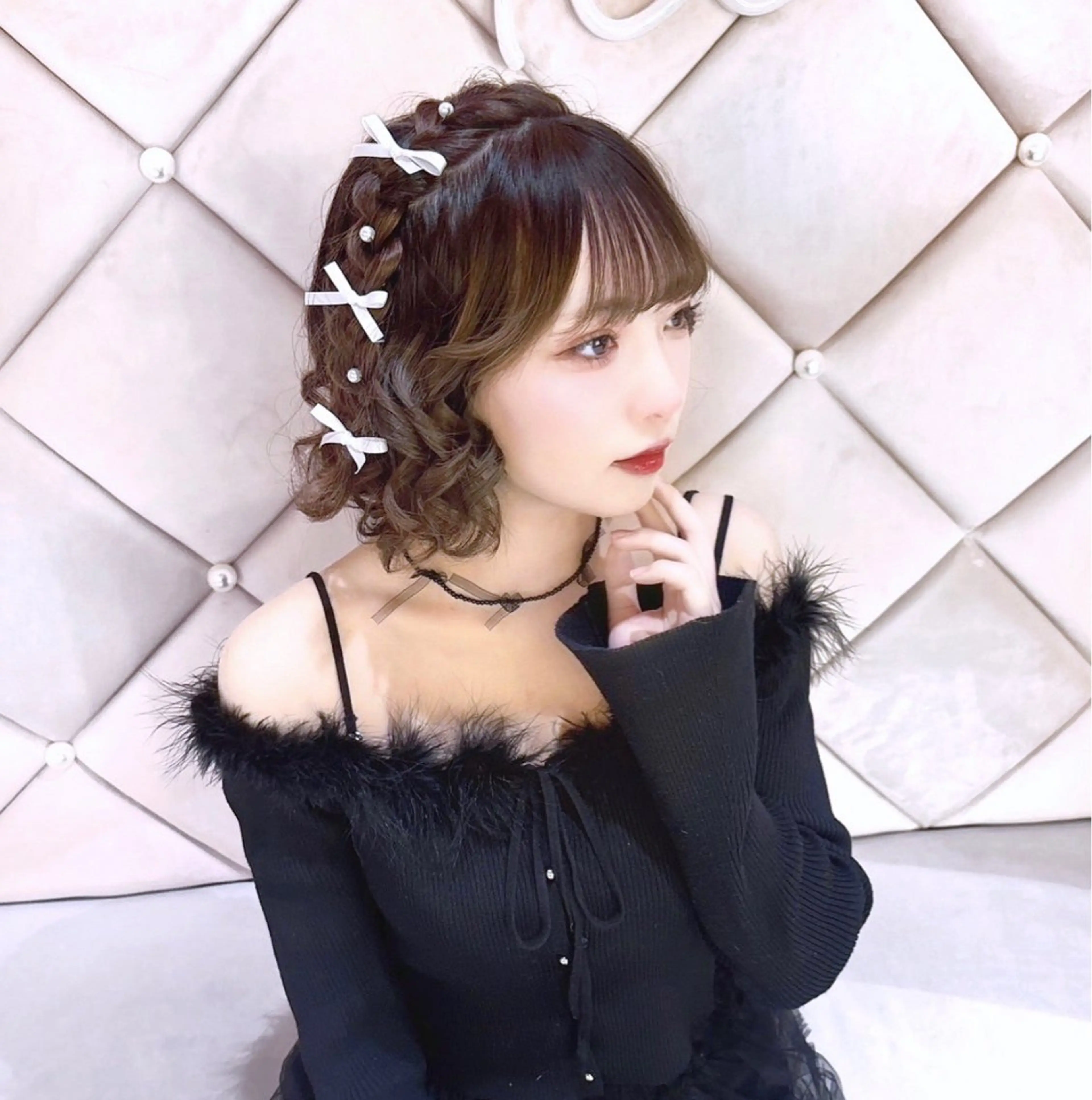 ショート ヘアアレンジ 🎀ふわふわアイドル ヘアメ🎀AYANEのヘアスタイル