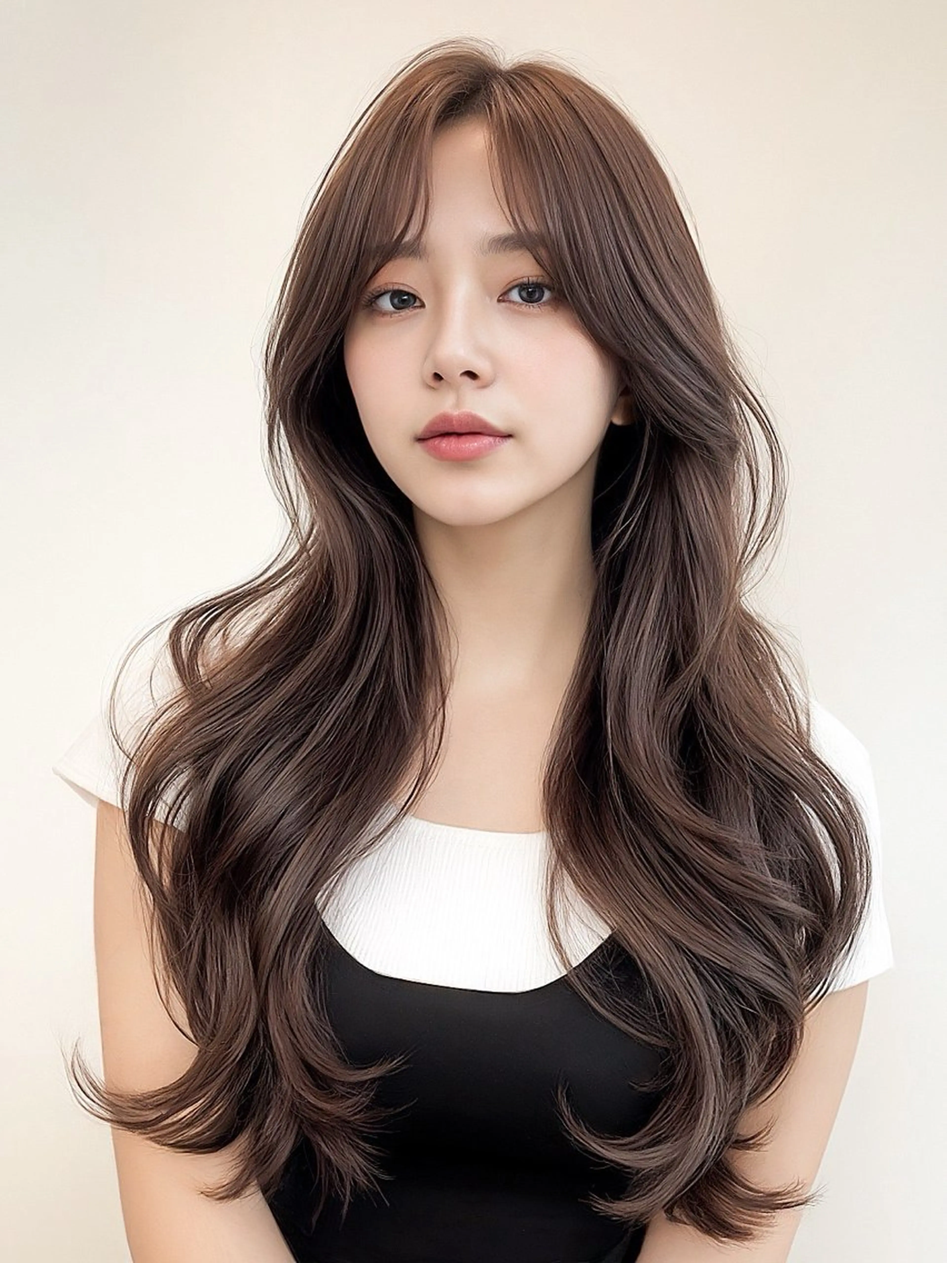ロング ヘアカラー トリートメント Maya /カラーモデルのヘアスタイル