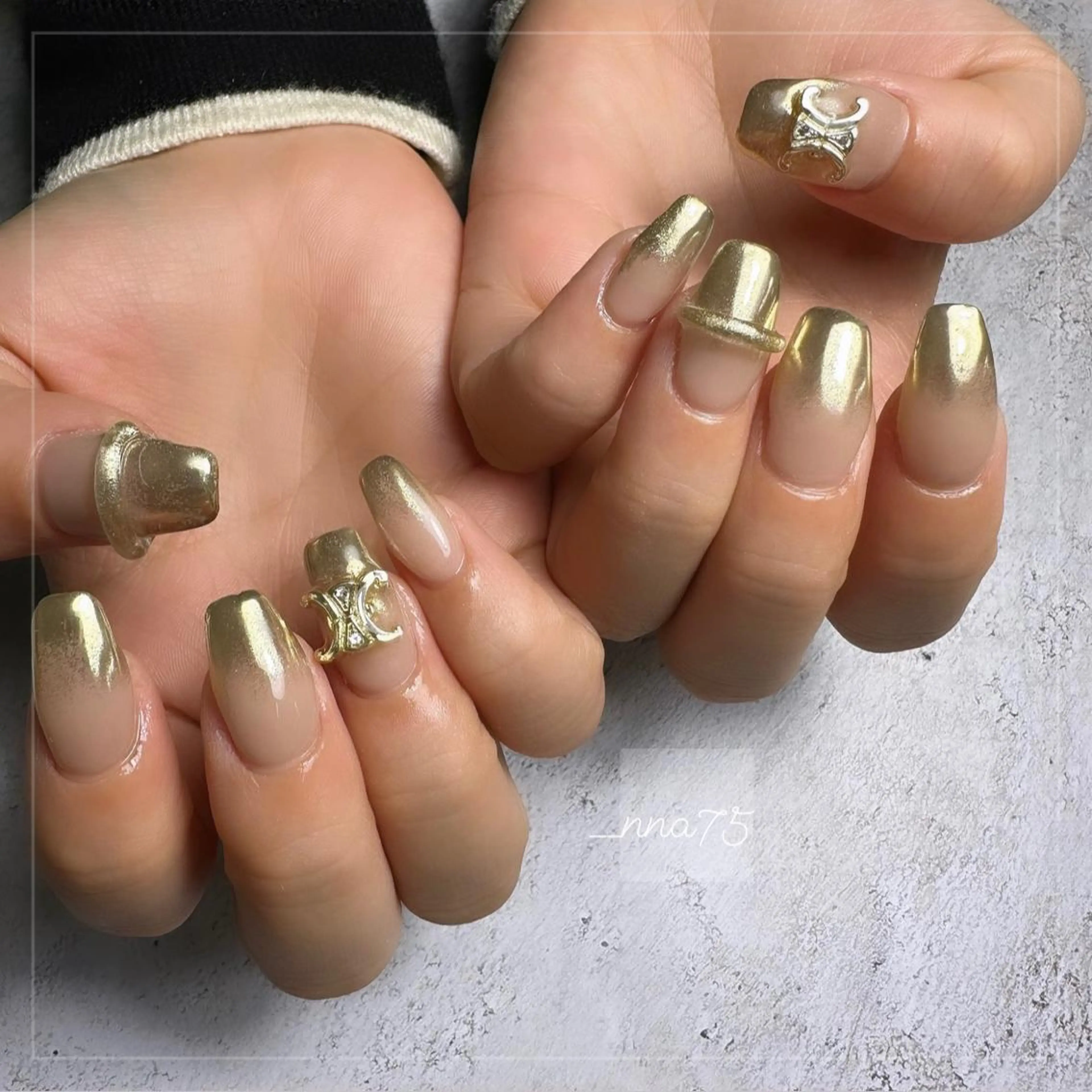 ネイル 持ち込み GRANDE OSU Anna 🧸💛のネイルデザイン