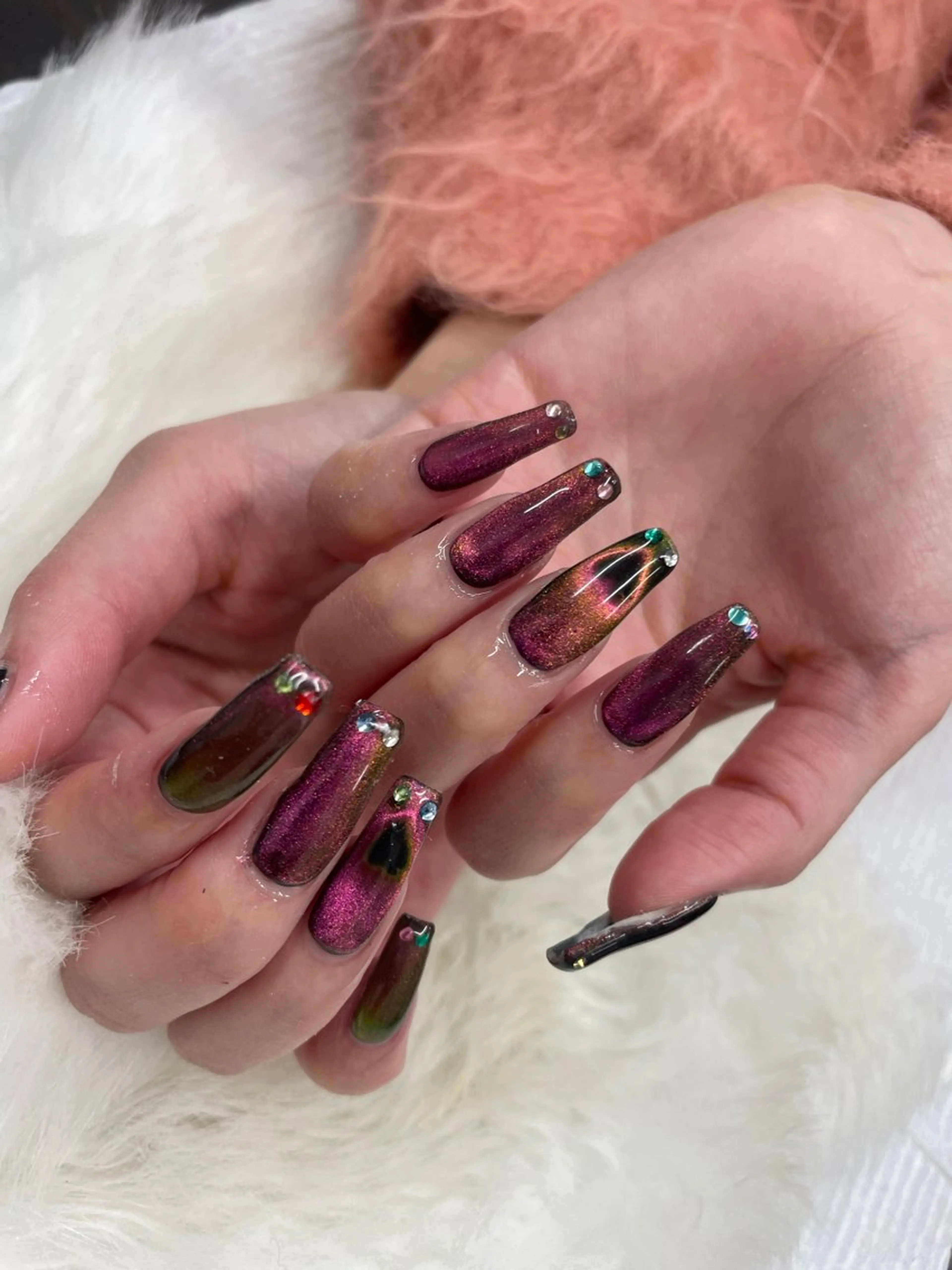 ネイル ハート マグネットネイル アクアライズ所属・アクア ライズのネイルデザイン